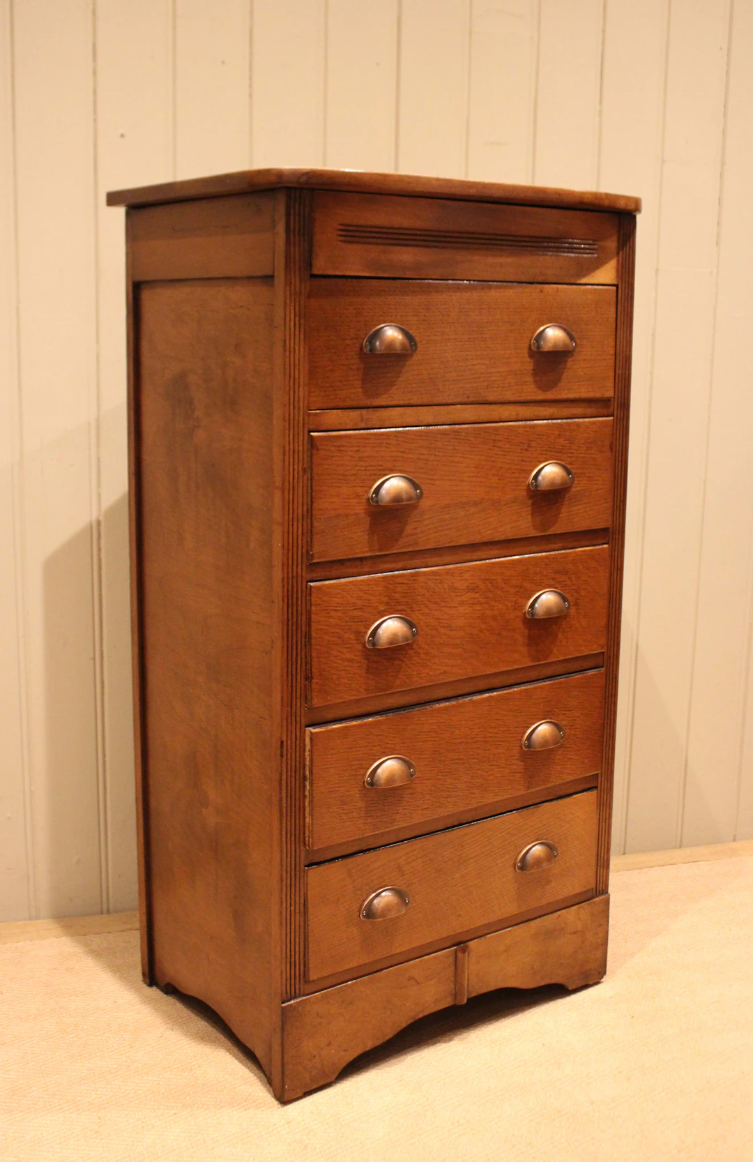Tall Oak Chest Of Drawers