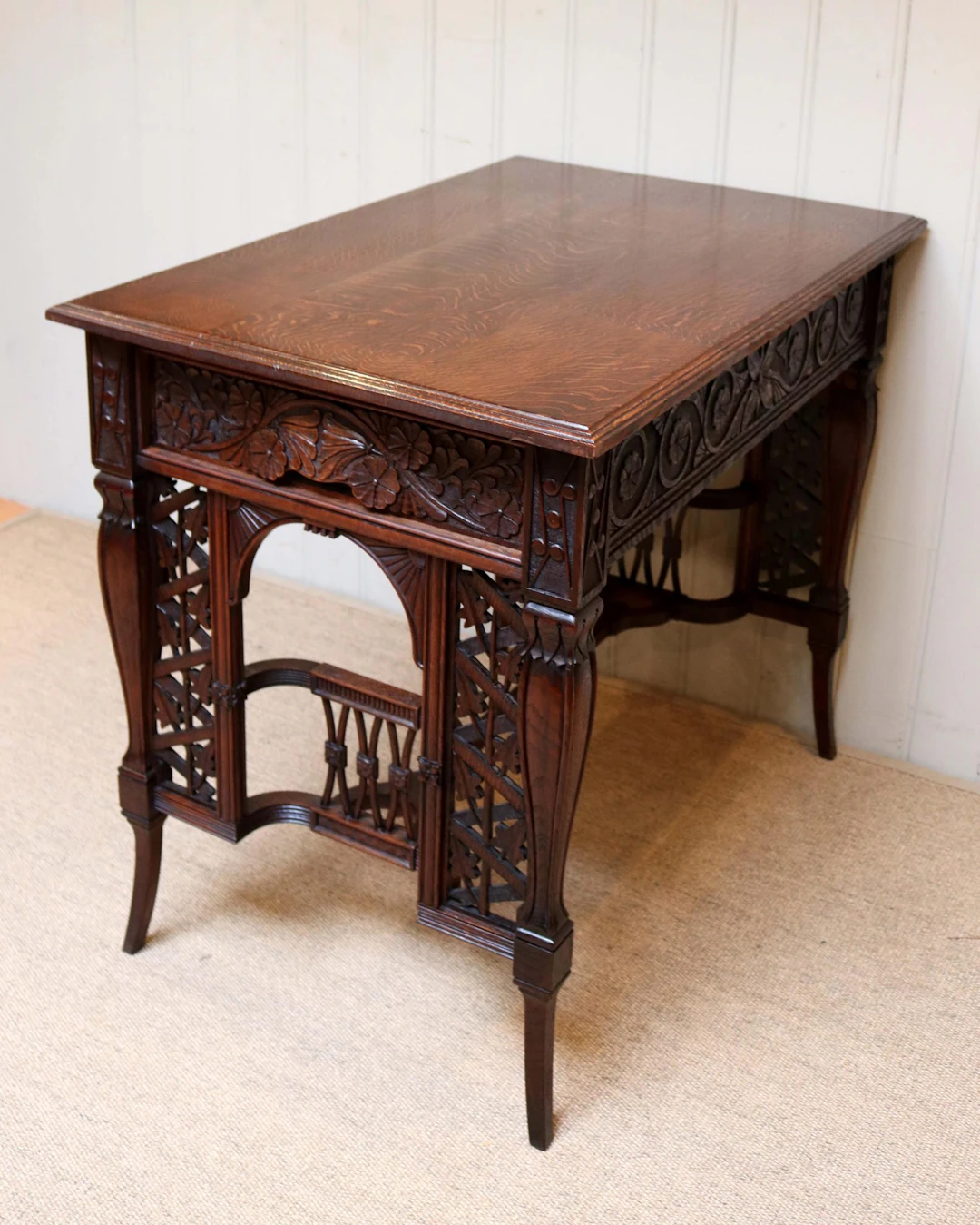 French Carved Oak Table