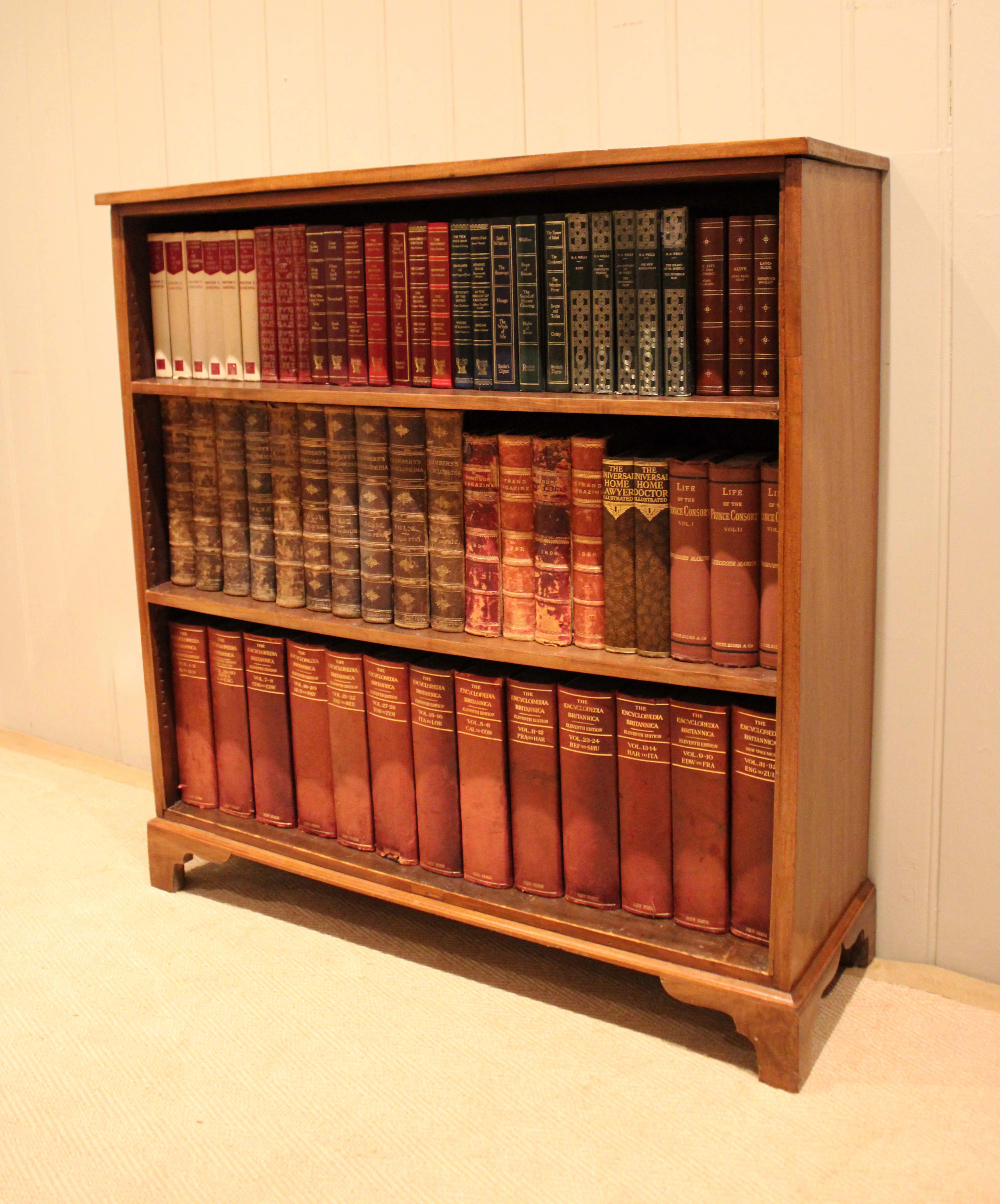 Late 19th Century Mahogany Open Bookcase