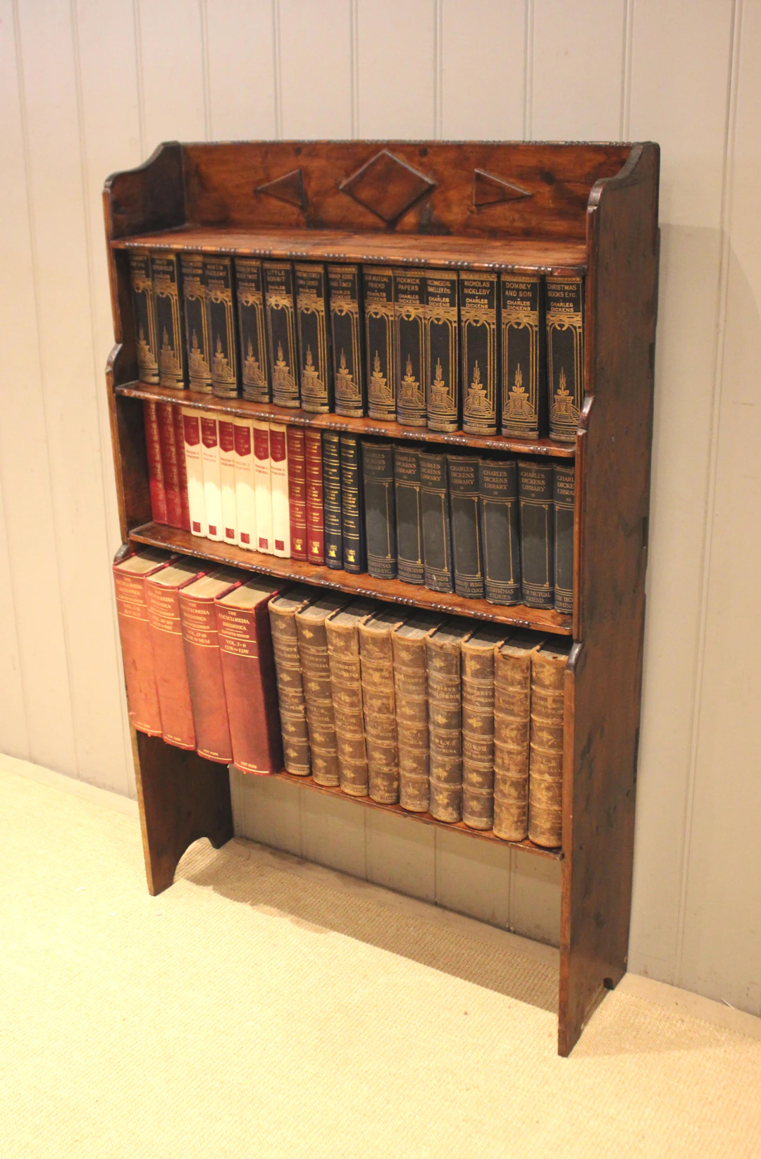 Rustic Deal Wood Open Bookcase