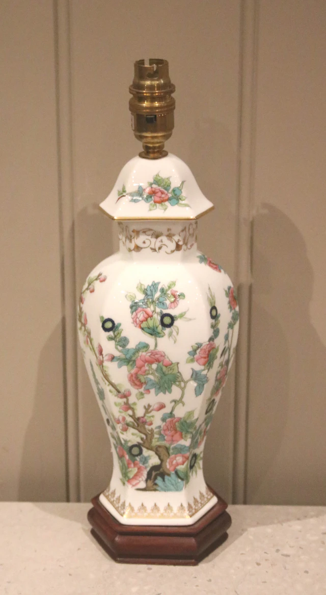 #Vintage Floral Vase Table Lamp