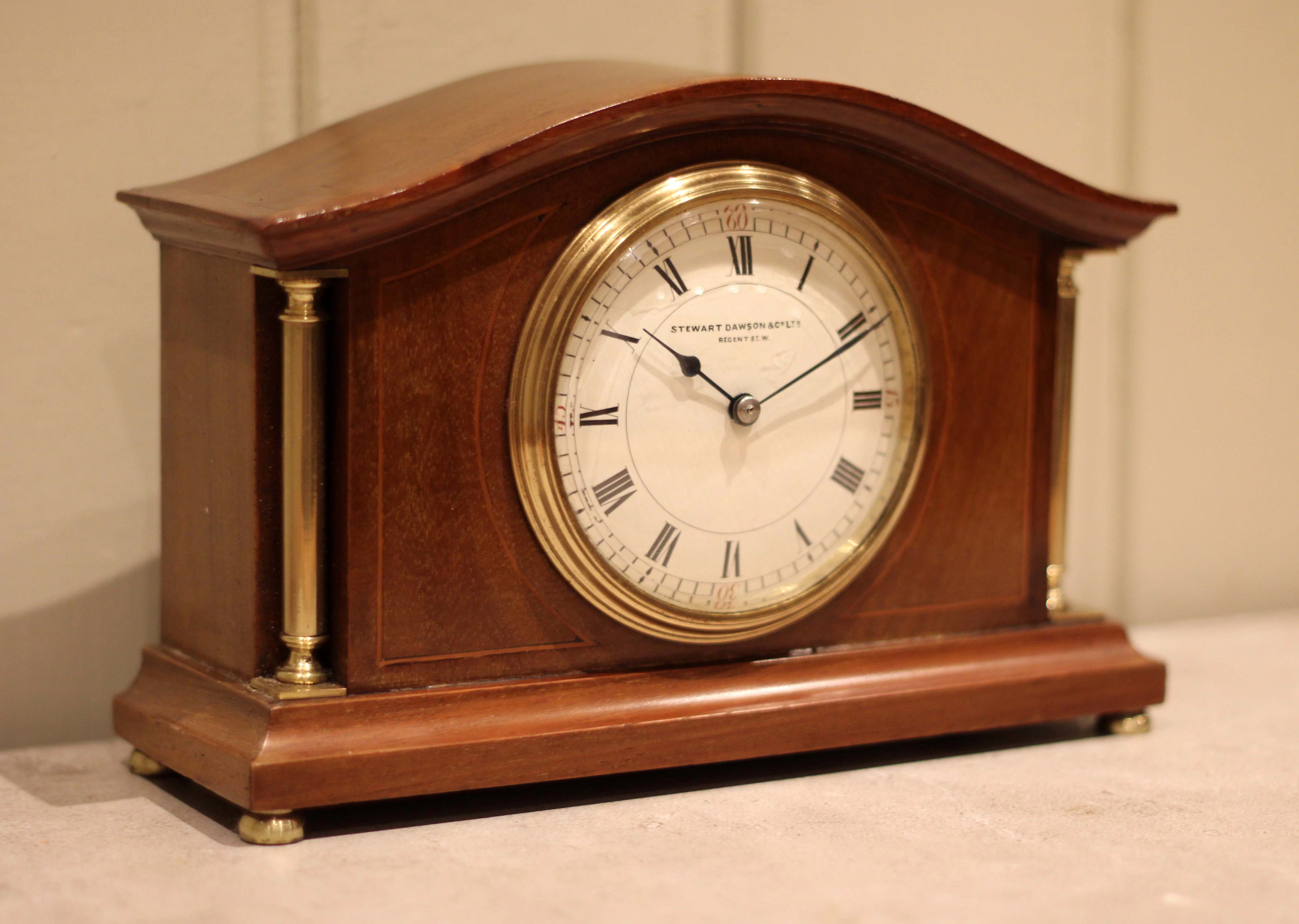 Early 20th Century Mahogany Timepiece Mantel Clock