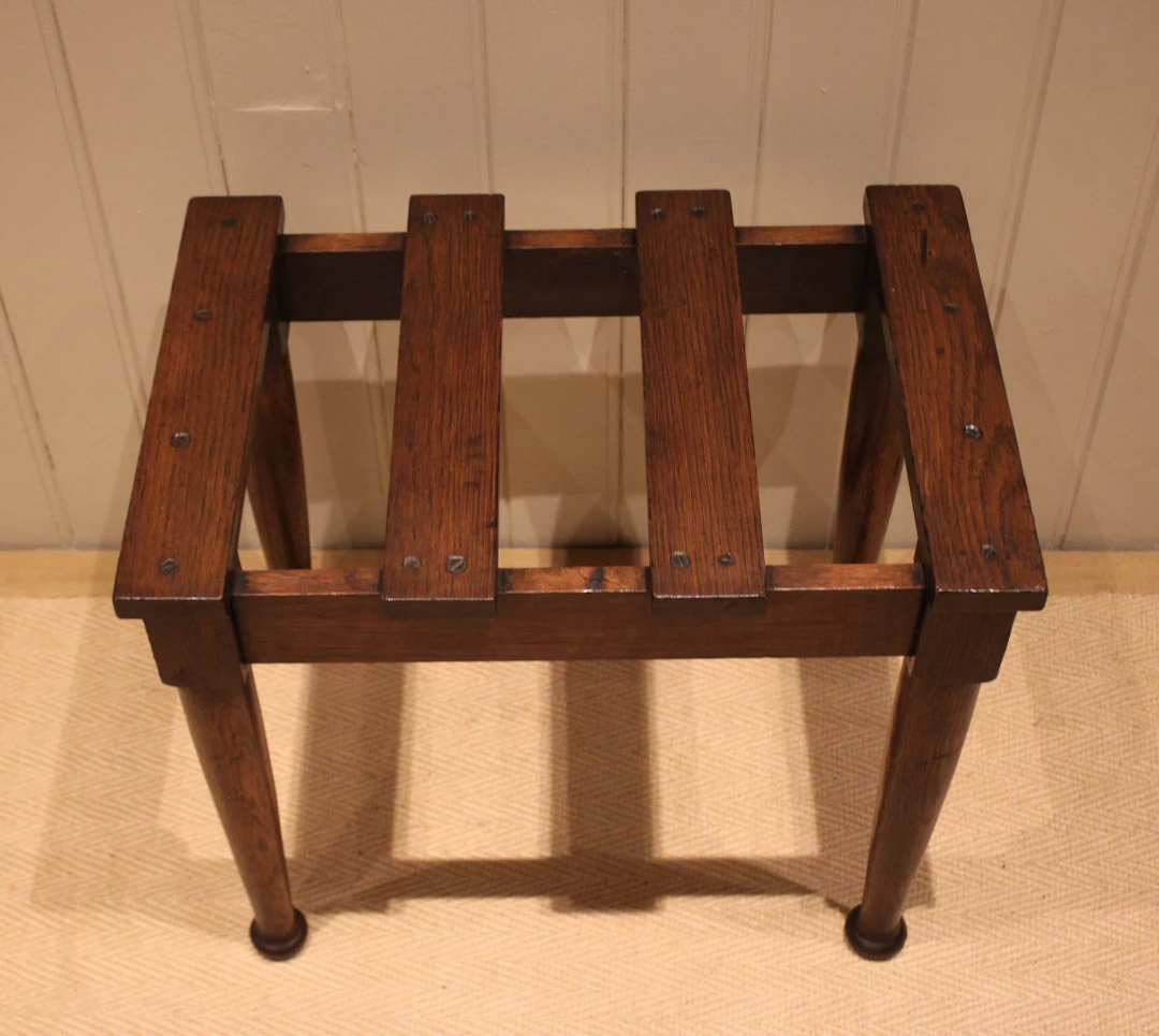 Solid Oak Luggage Stand