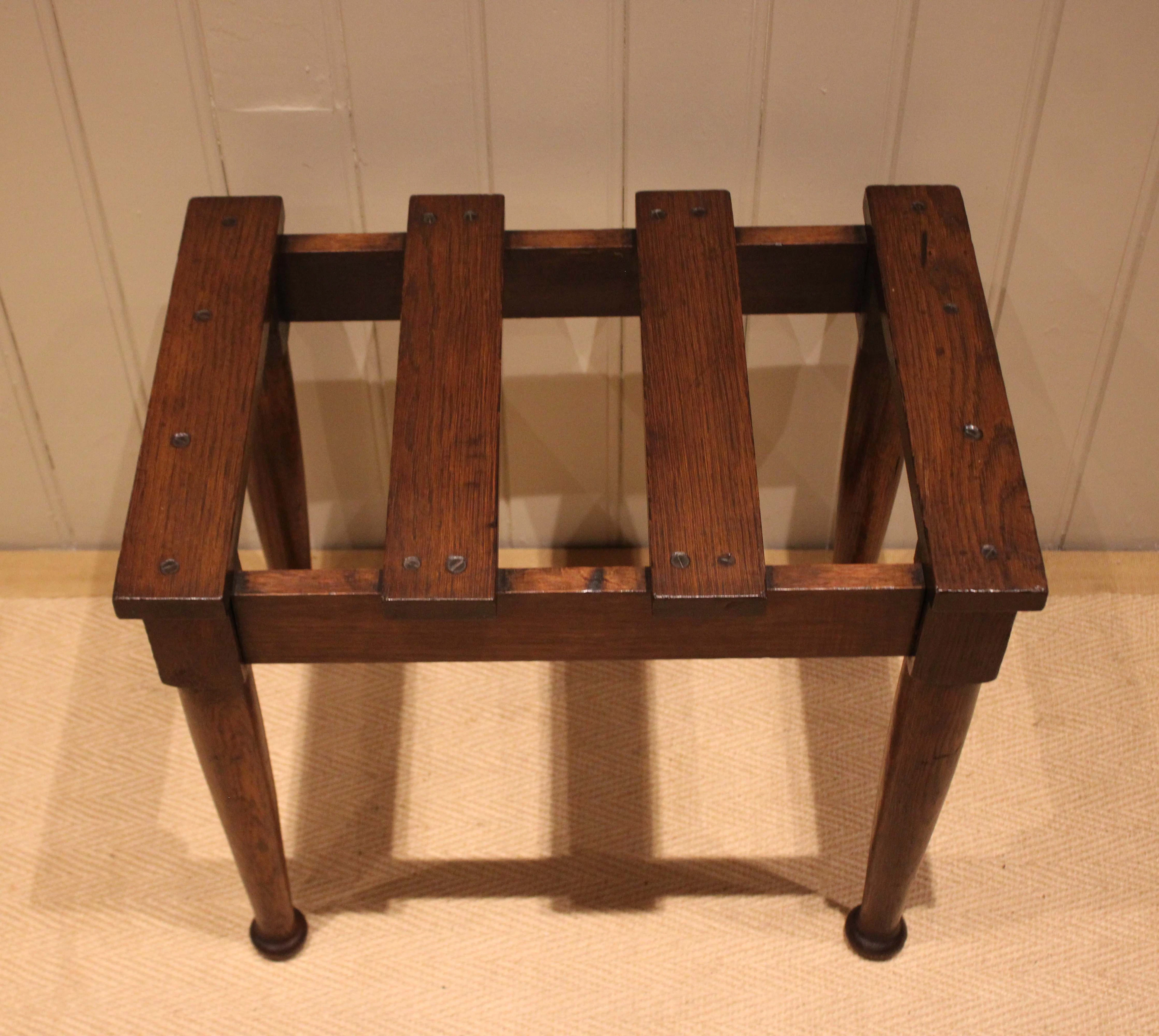Solid Oak Luggage Stand
