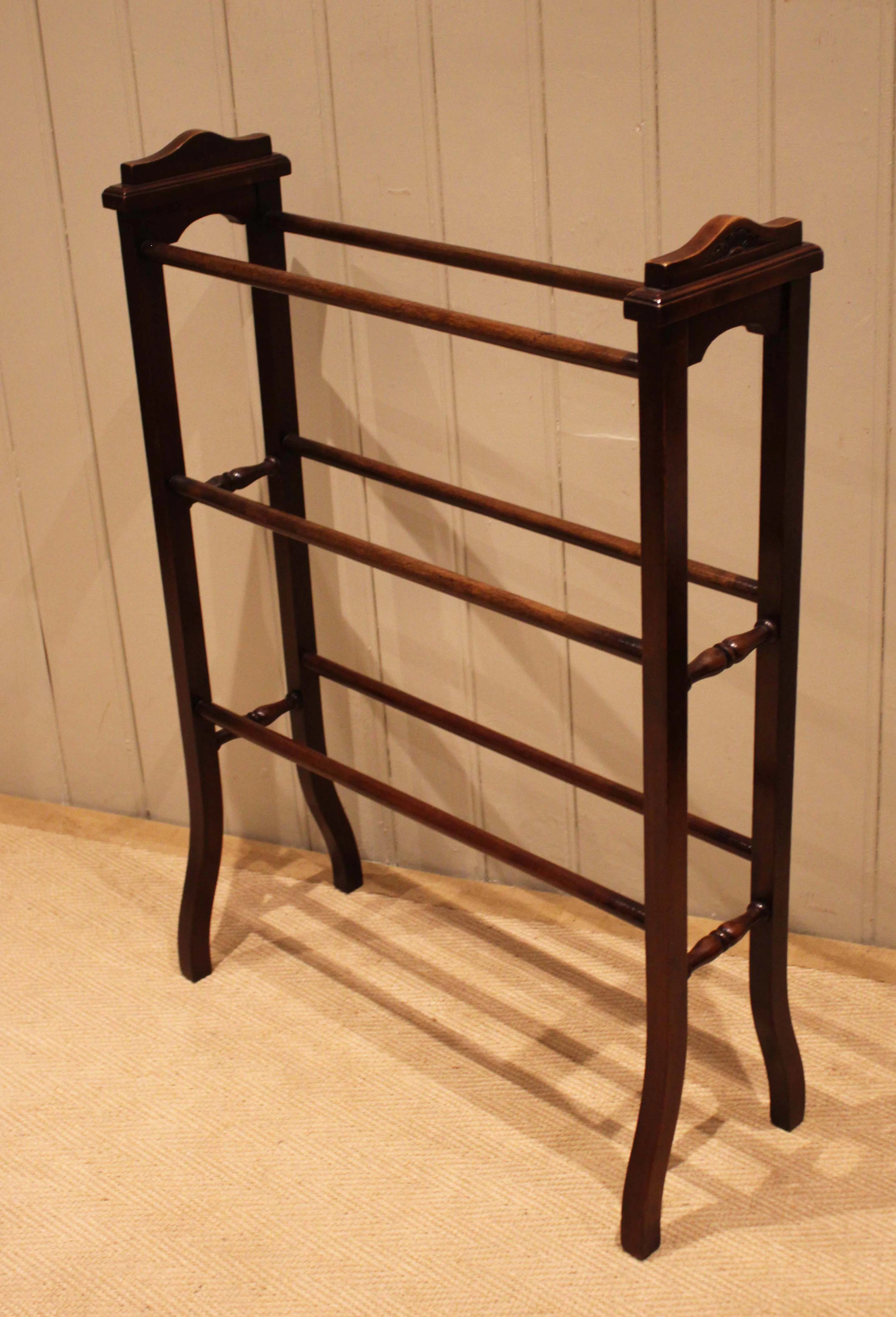 Edwardian Mahogany Towel Rail