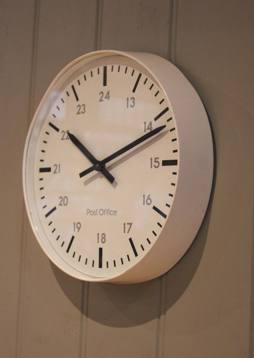 Vintage Cream Post Office Wall Clock