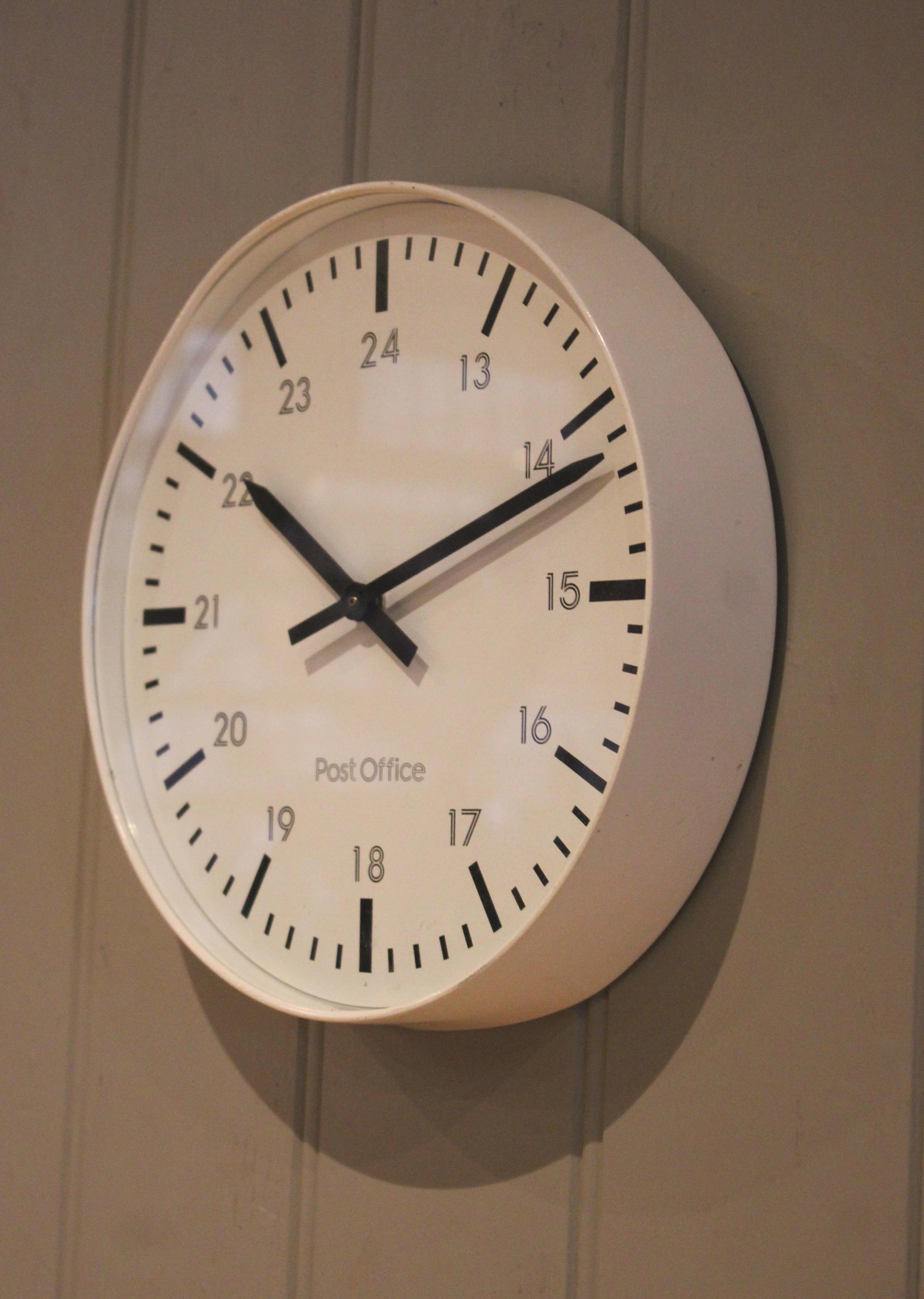 Vintage Cream Post Office Wall Clock