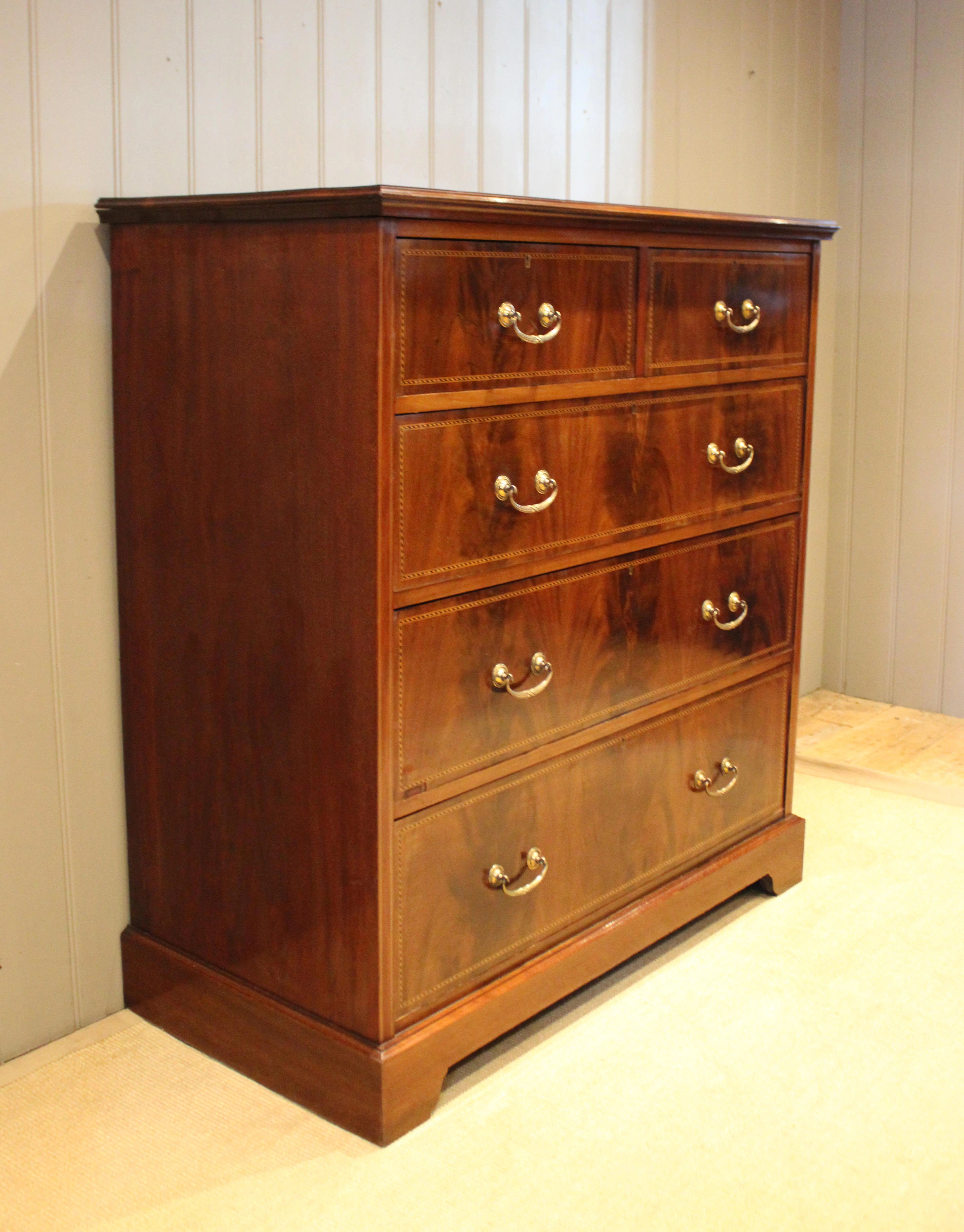 Substantial Edwardian Mahogany Chest Of Drawers