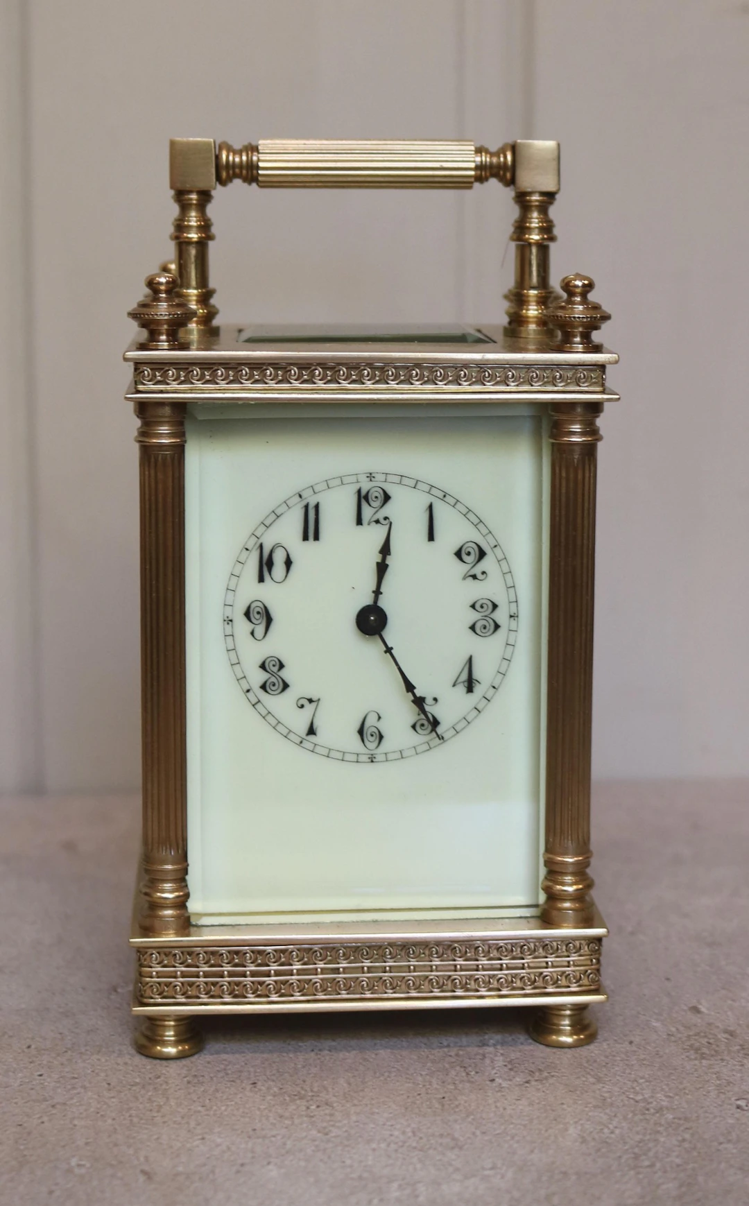 Edwardian Brass carriage Clock In a Case