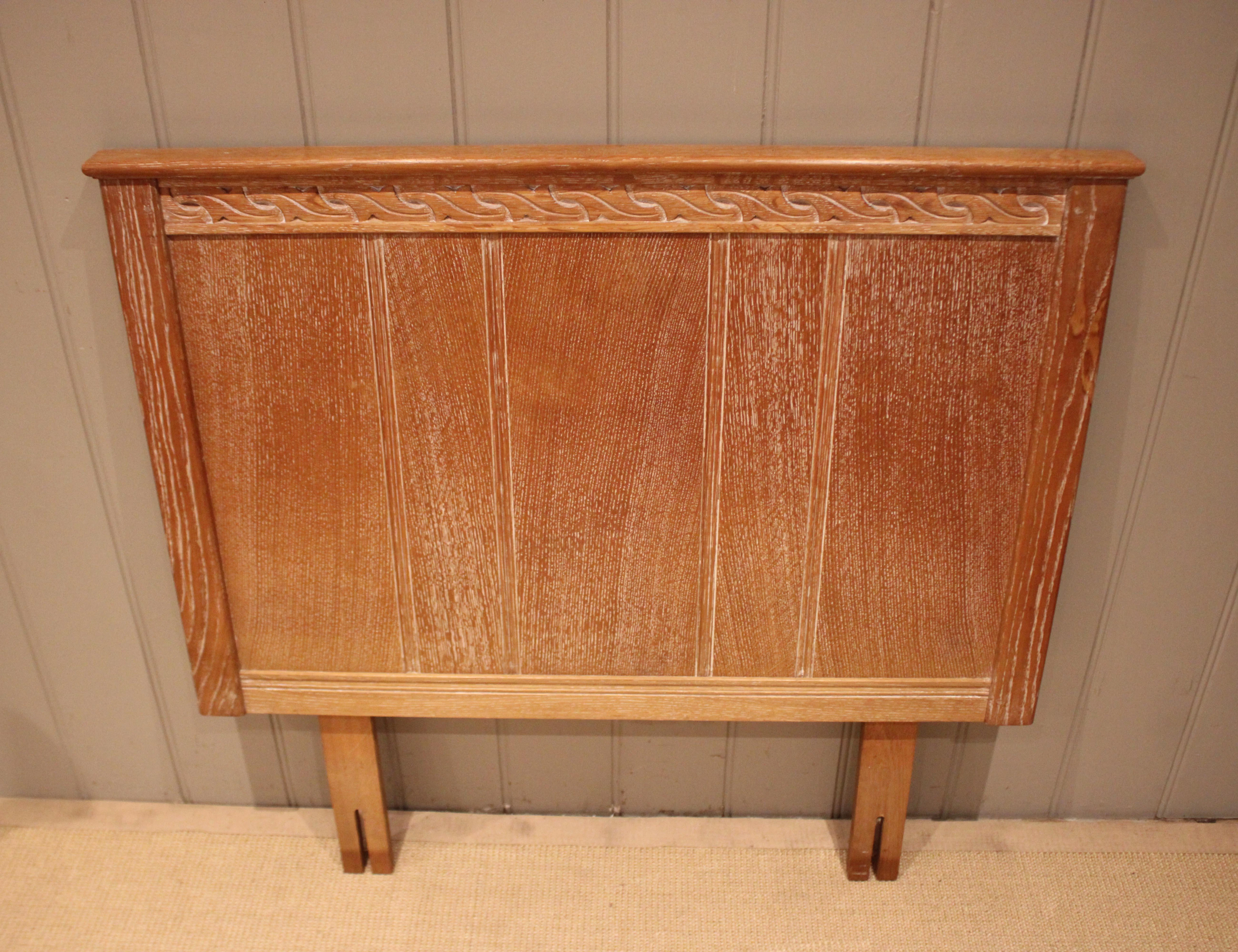 Single Limed Oak Headboard