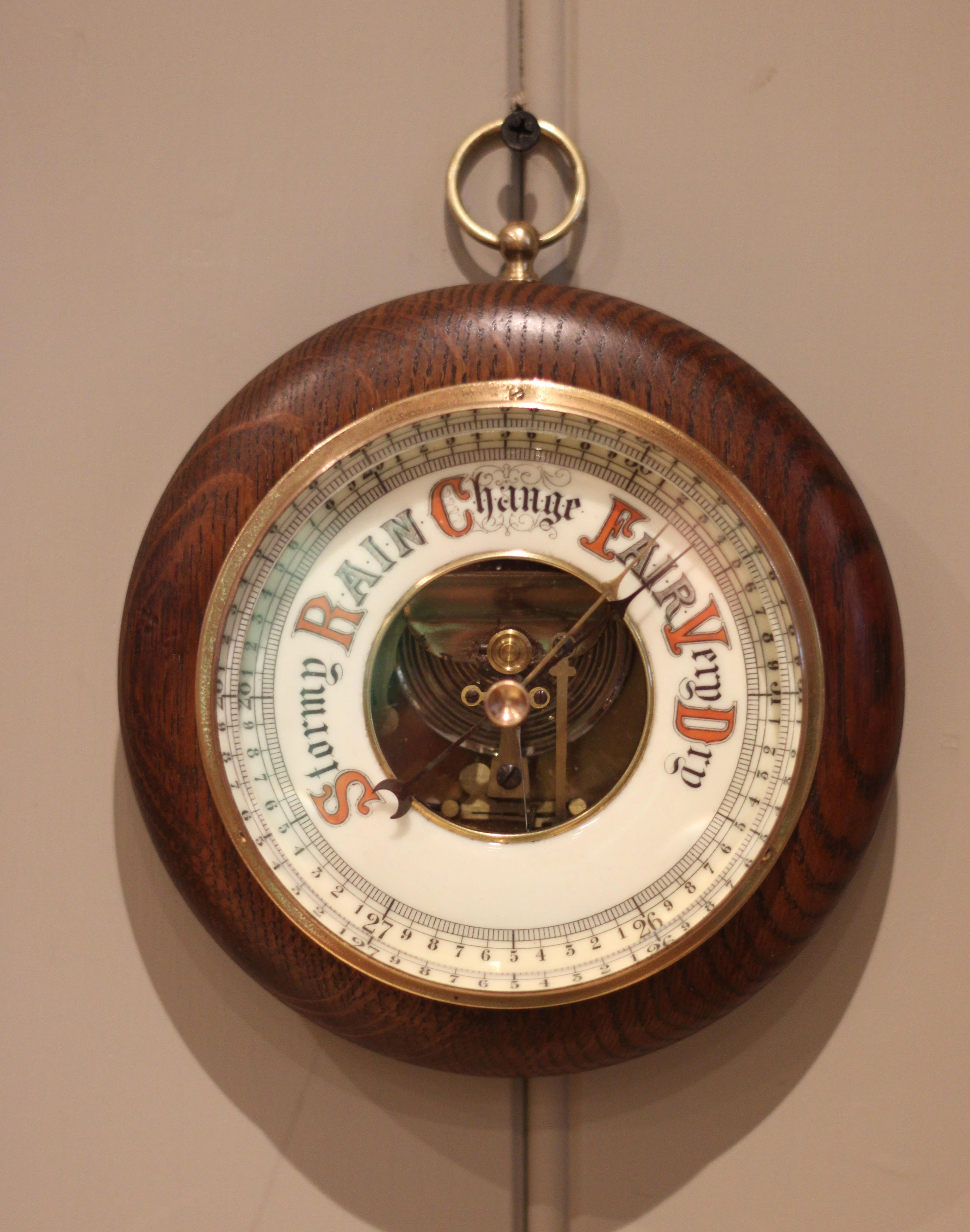 Oak Aneroid Barometer