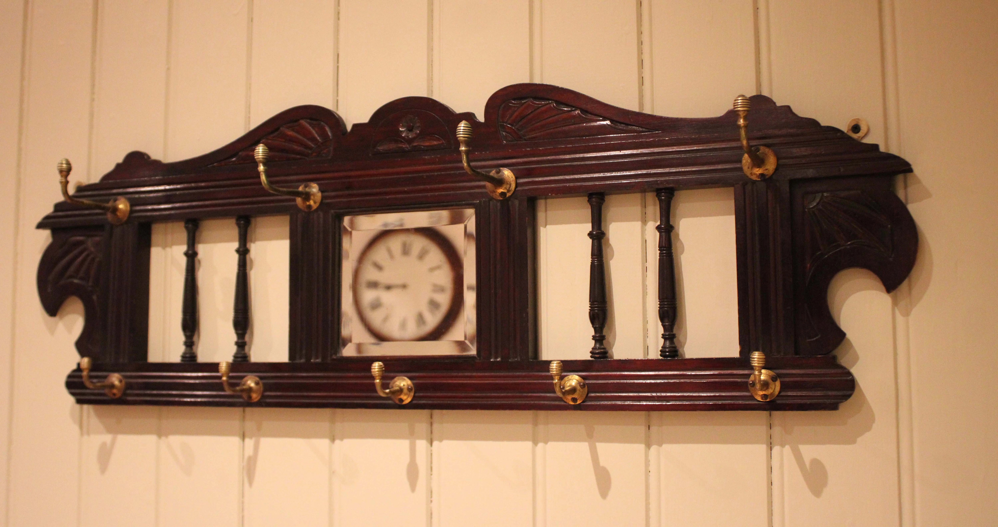 Late 19th Century Mahogany Coat Rack