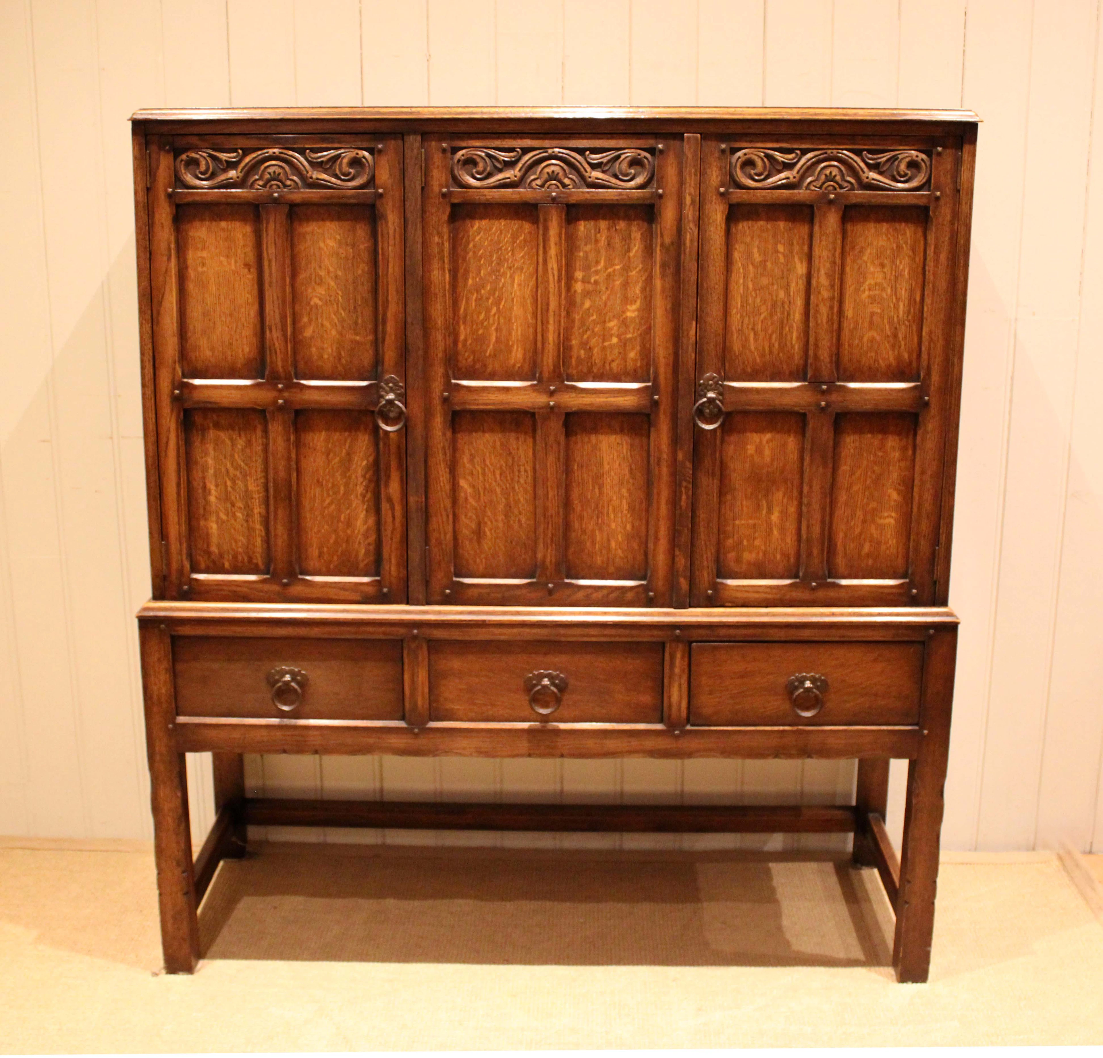 Solid Oak Side Cabinet