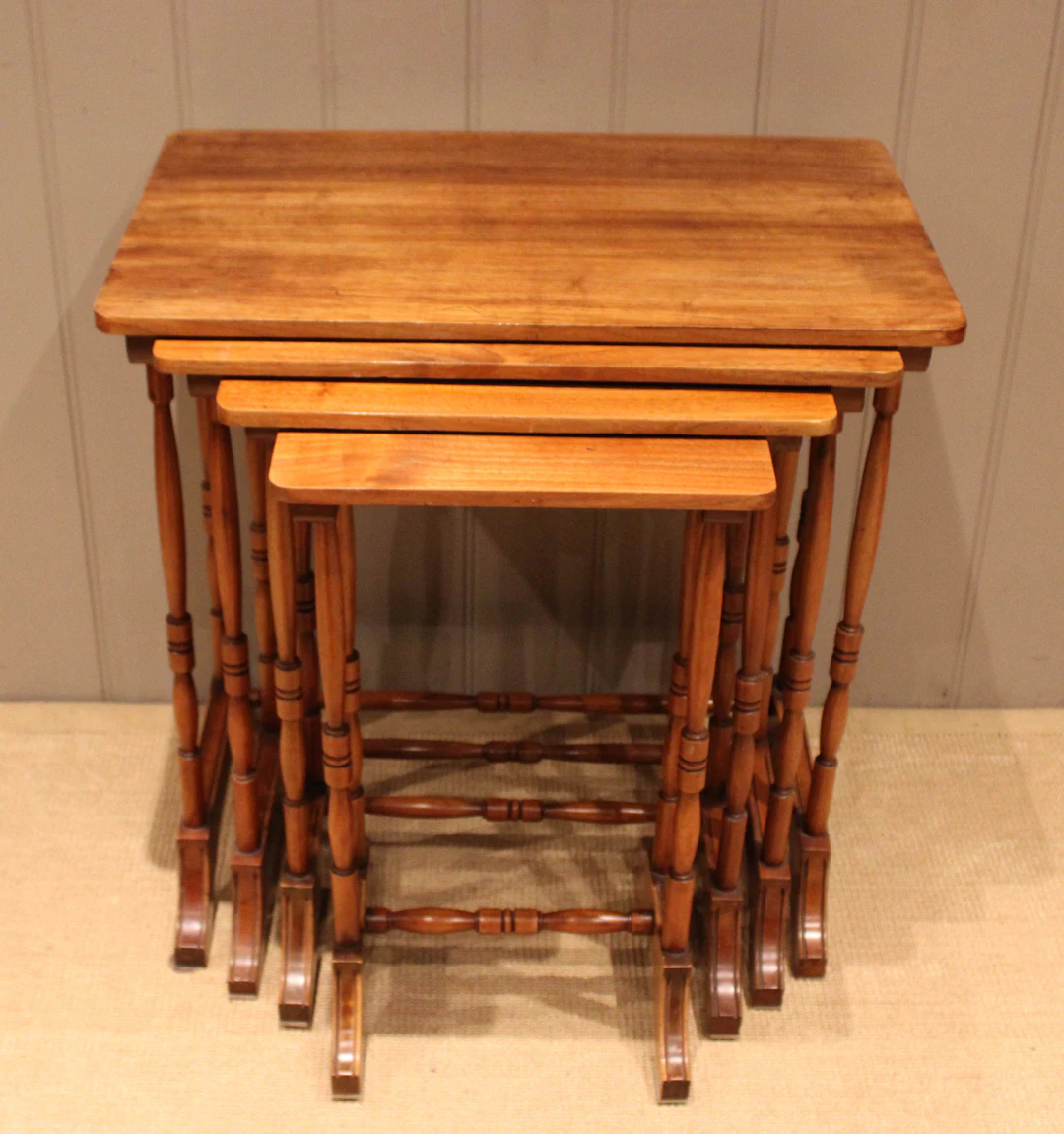 Walnut Nest Of Four Tables