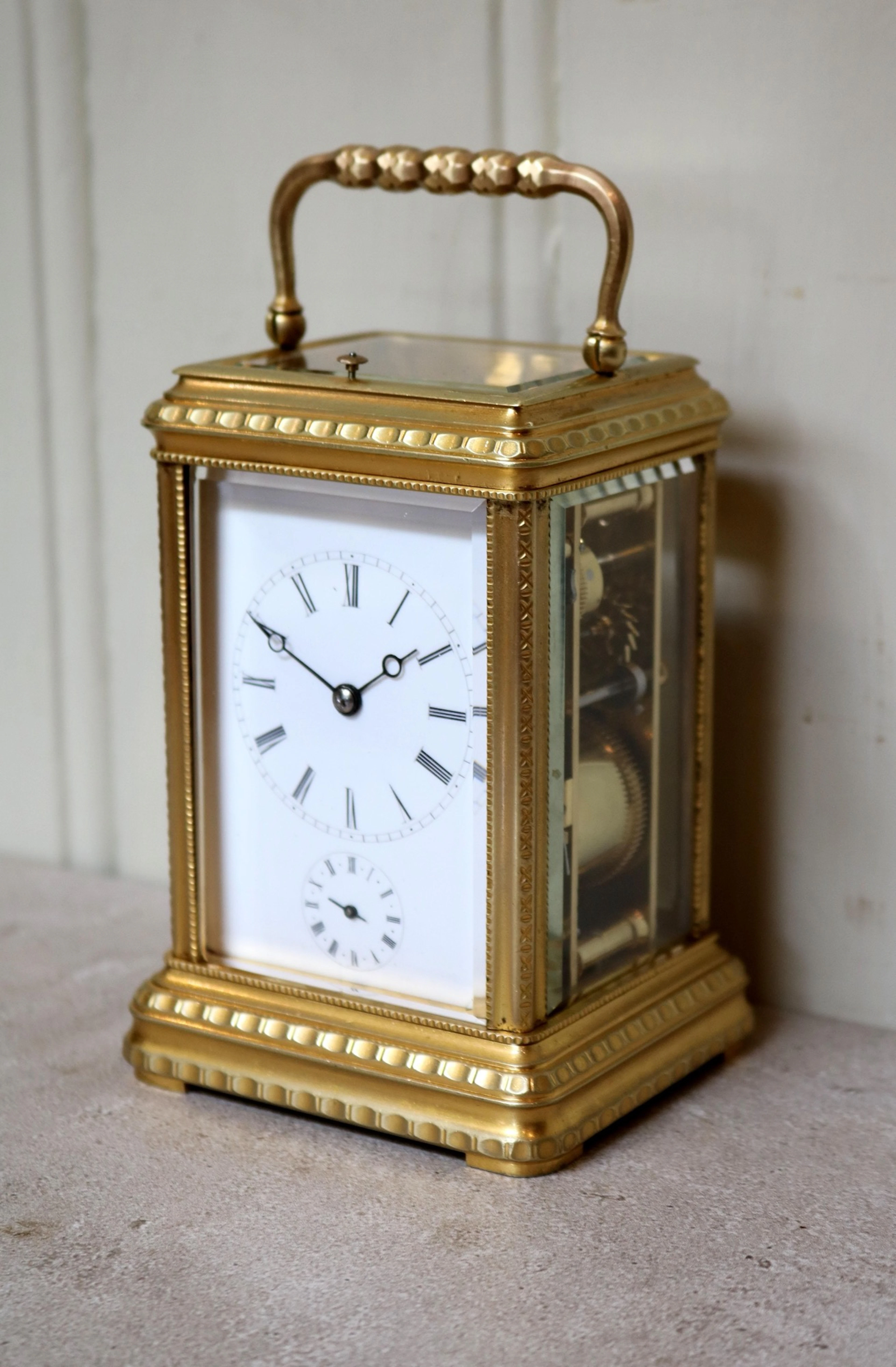 Bell Striking and Repeating and Alarm Gorge Case Carriage Clock