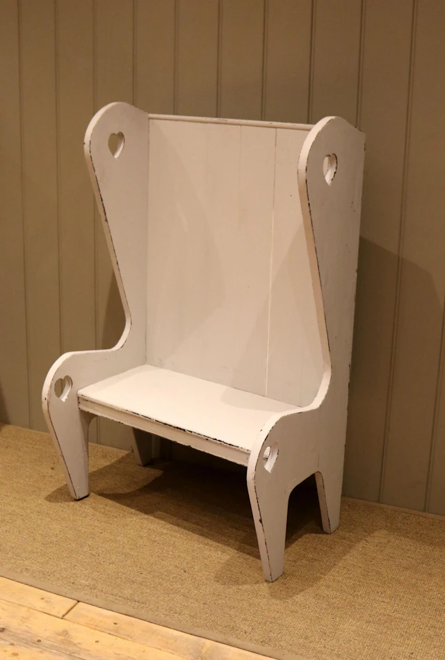 Small Painted Arts And Crafts Style Settle