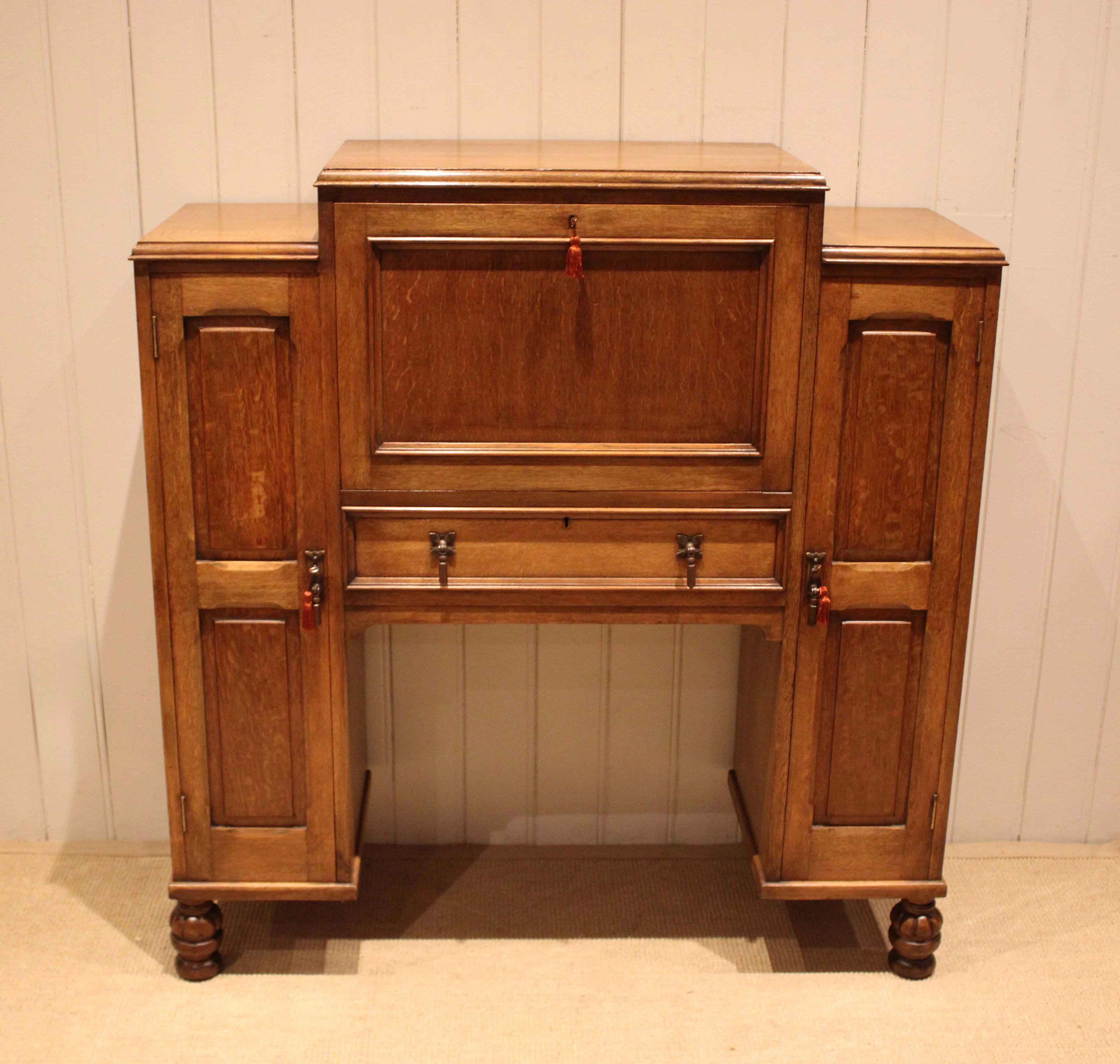 Oak Bureau Cabinet