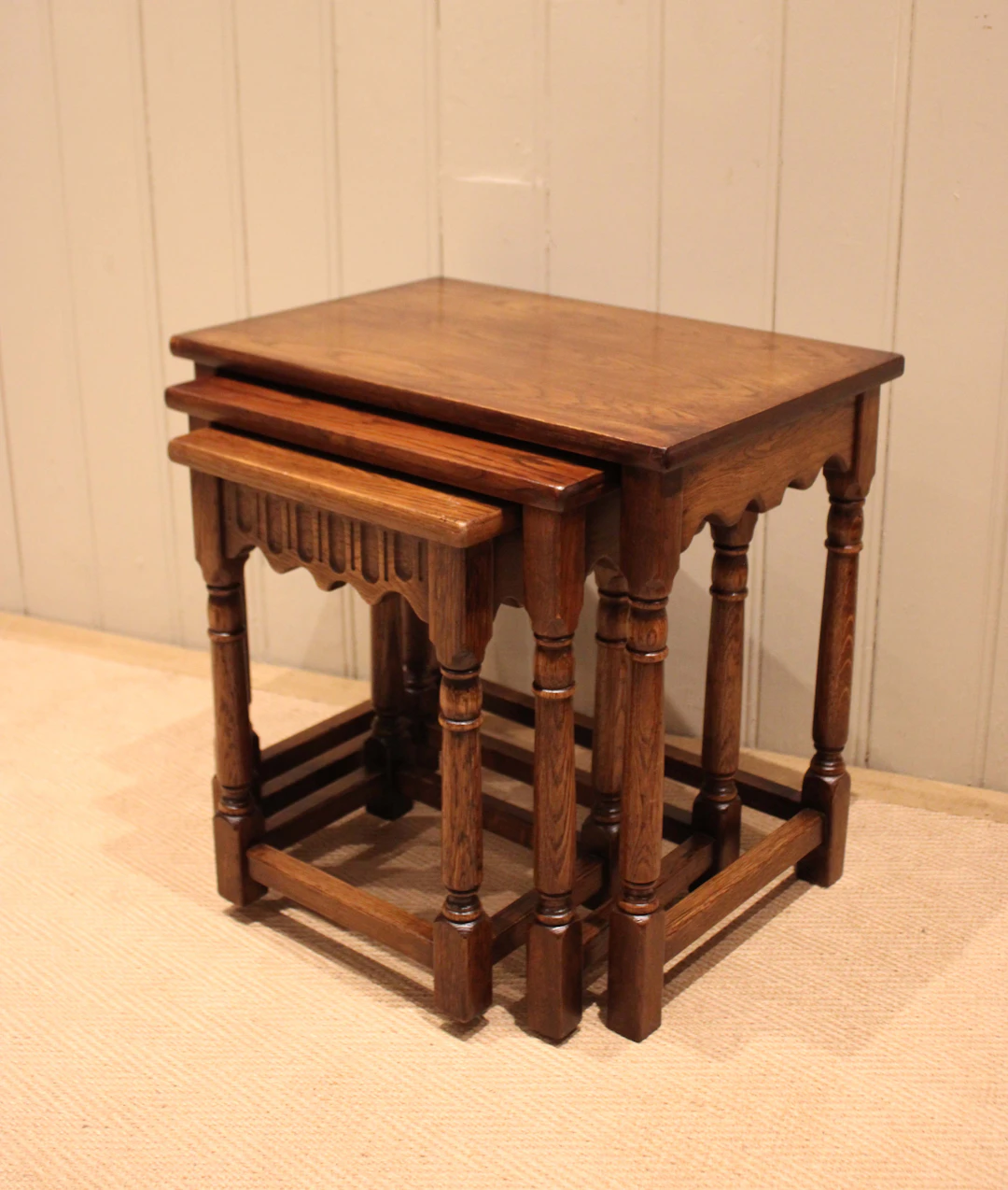 Oak Nest Of Three Tables