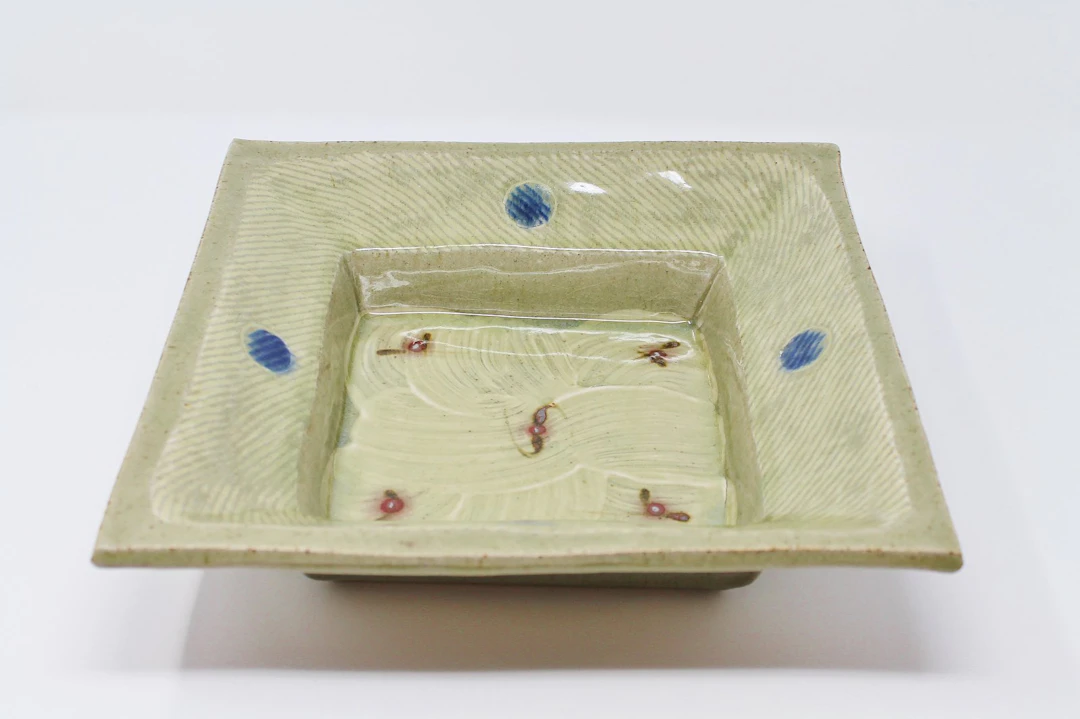 Large squared dish by William Plumptre