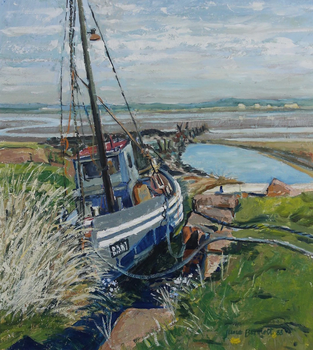 Beached Boat, Port Carlisle by June Bennett