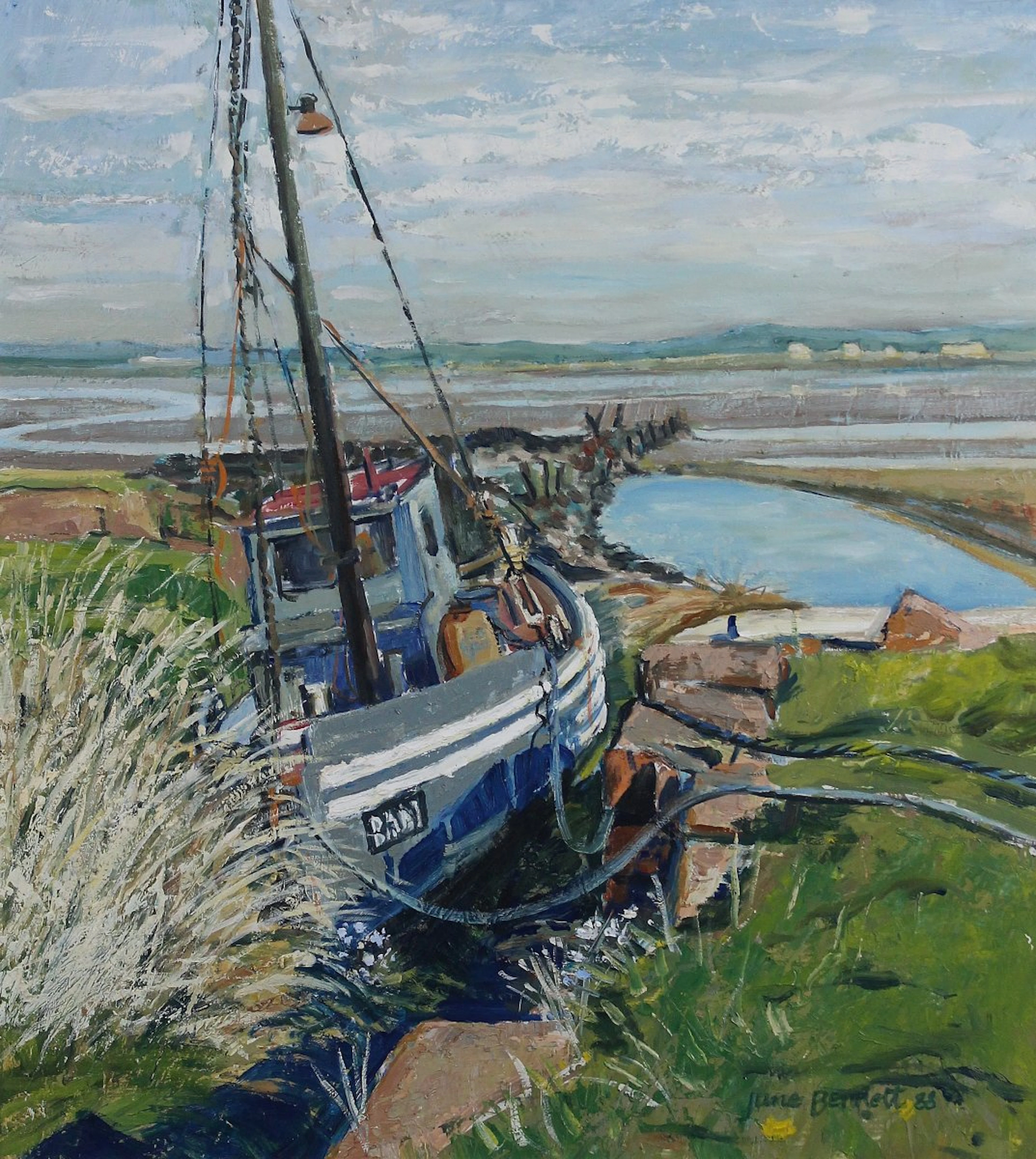Beached Boat, Port Carlisle by June Bennett