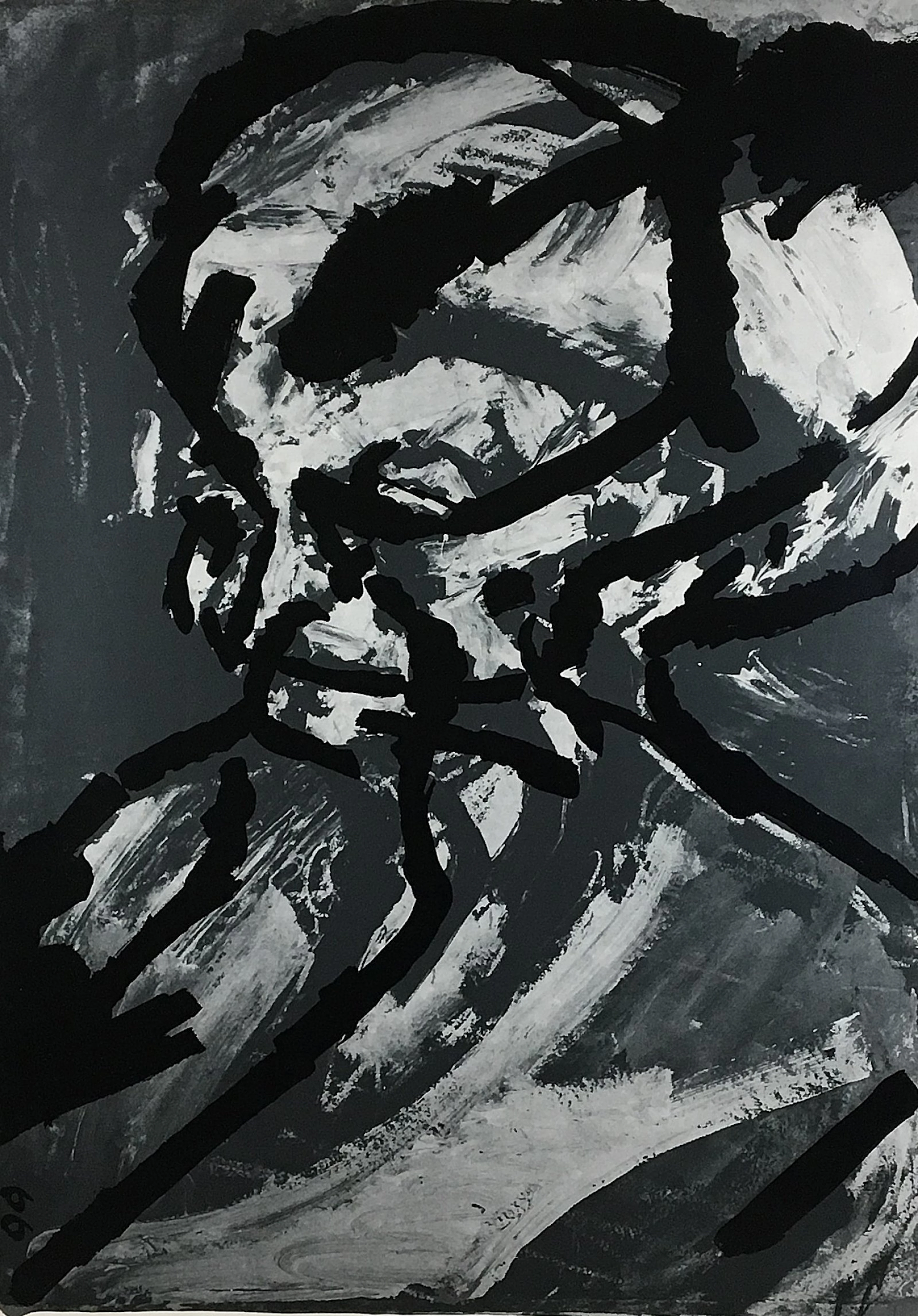 Portrait of G.B. 1966 by Frank Auerbach