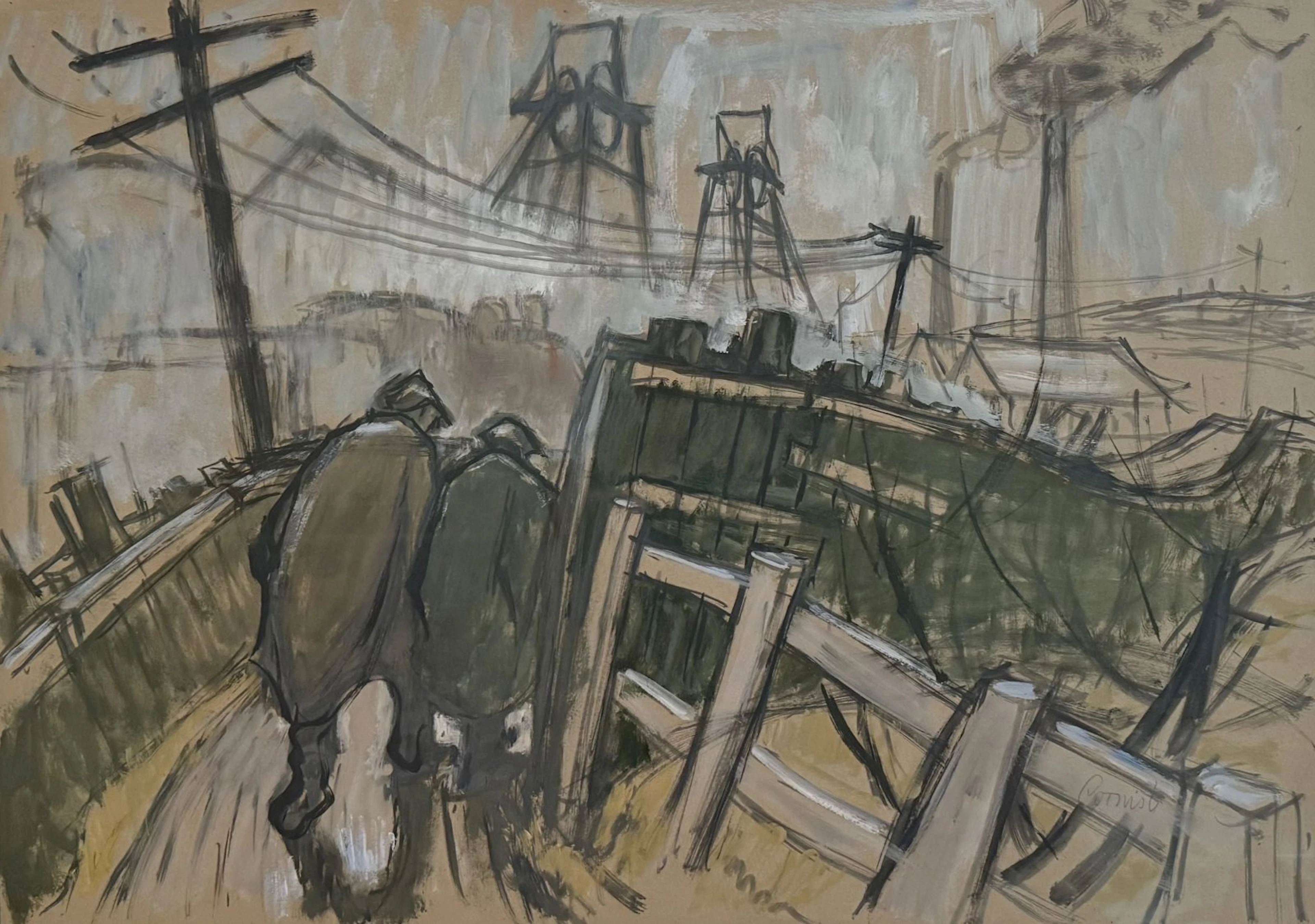 Walking to Dean and Chapter Colliery by Norman Cornish