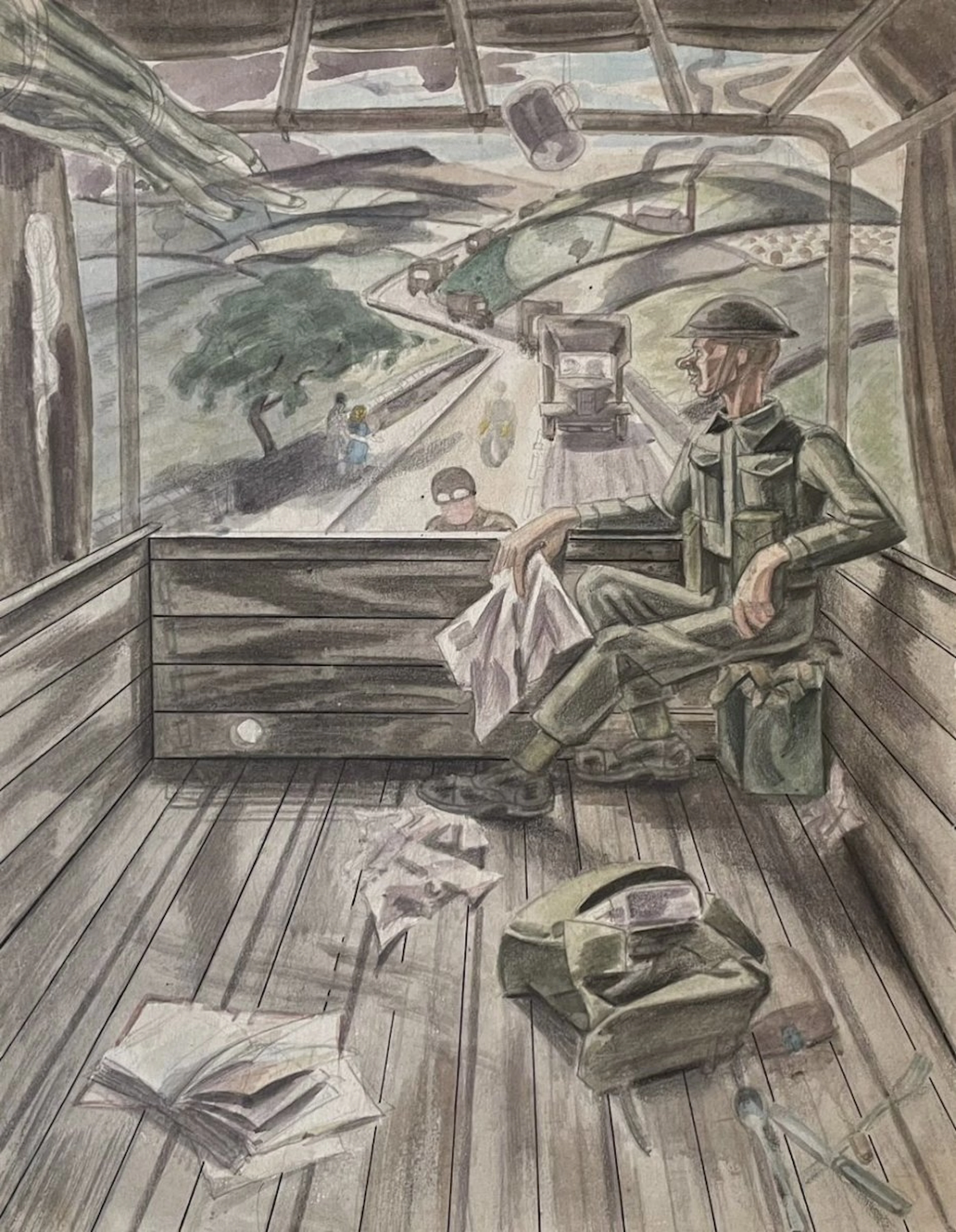 In convoy, circa 1942 by Robin Ball