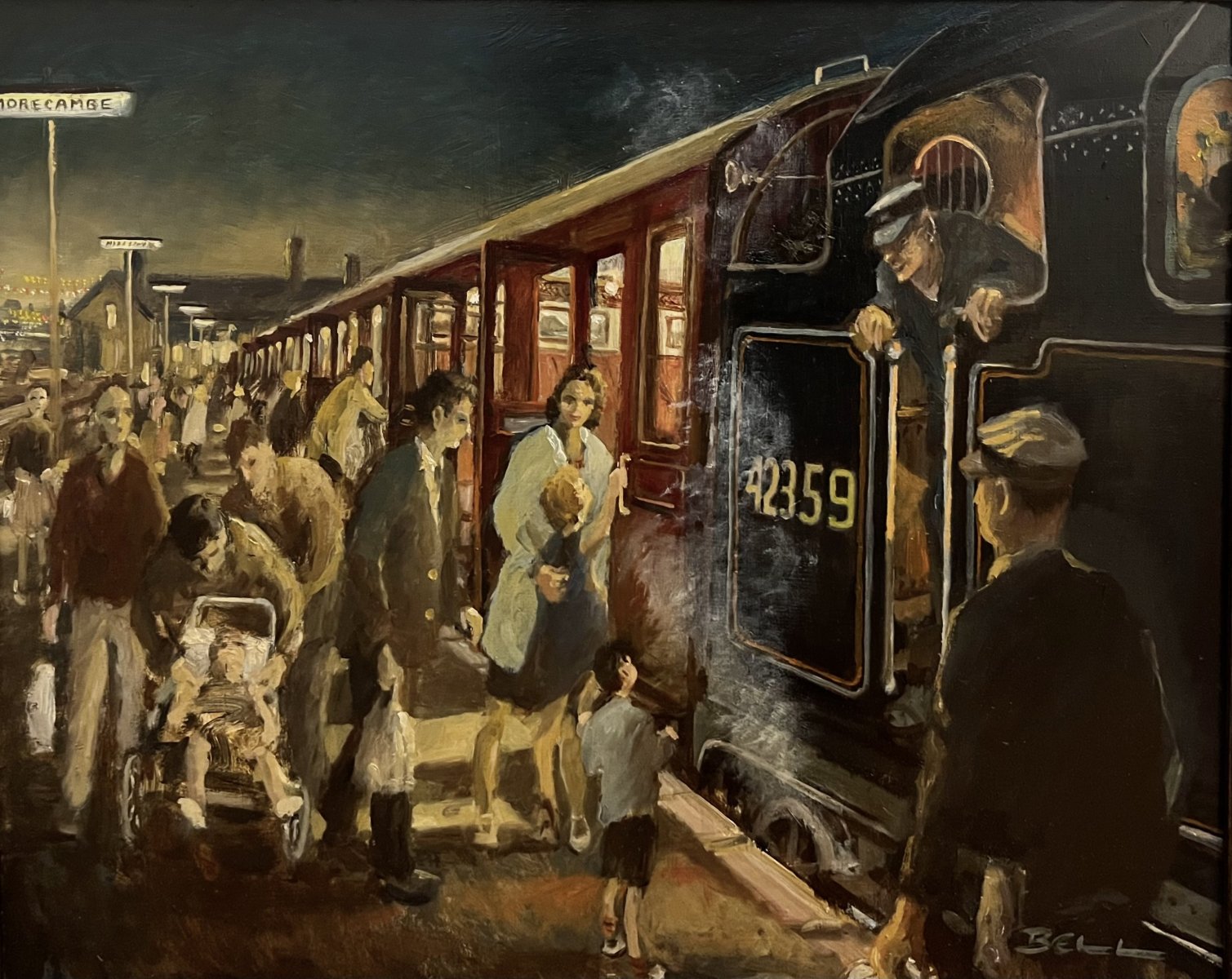 Returning day trippers, Morecambe by Bill Bell
