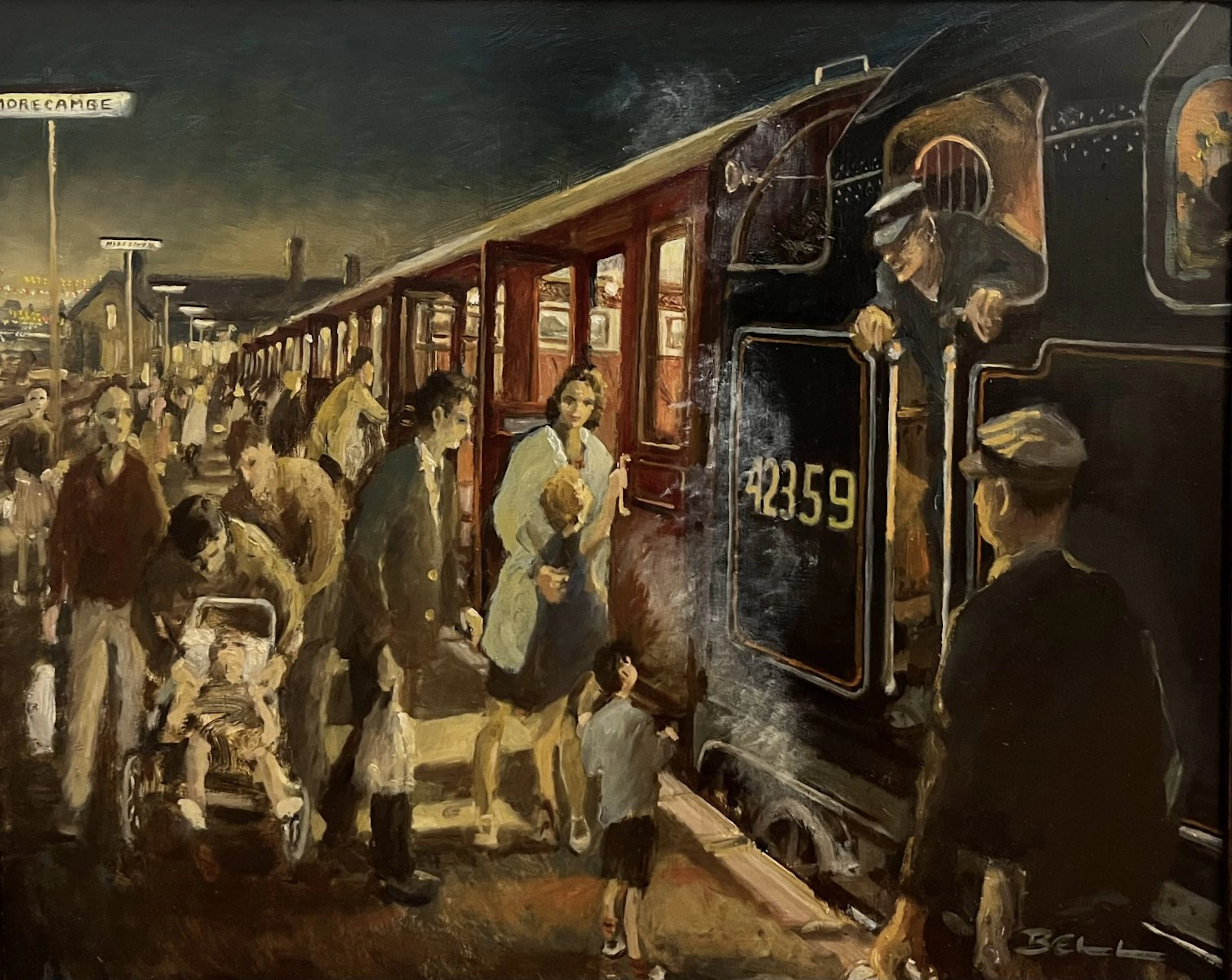 Returning day trippers, Morecambe by Bill Bell