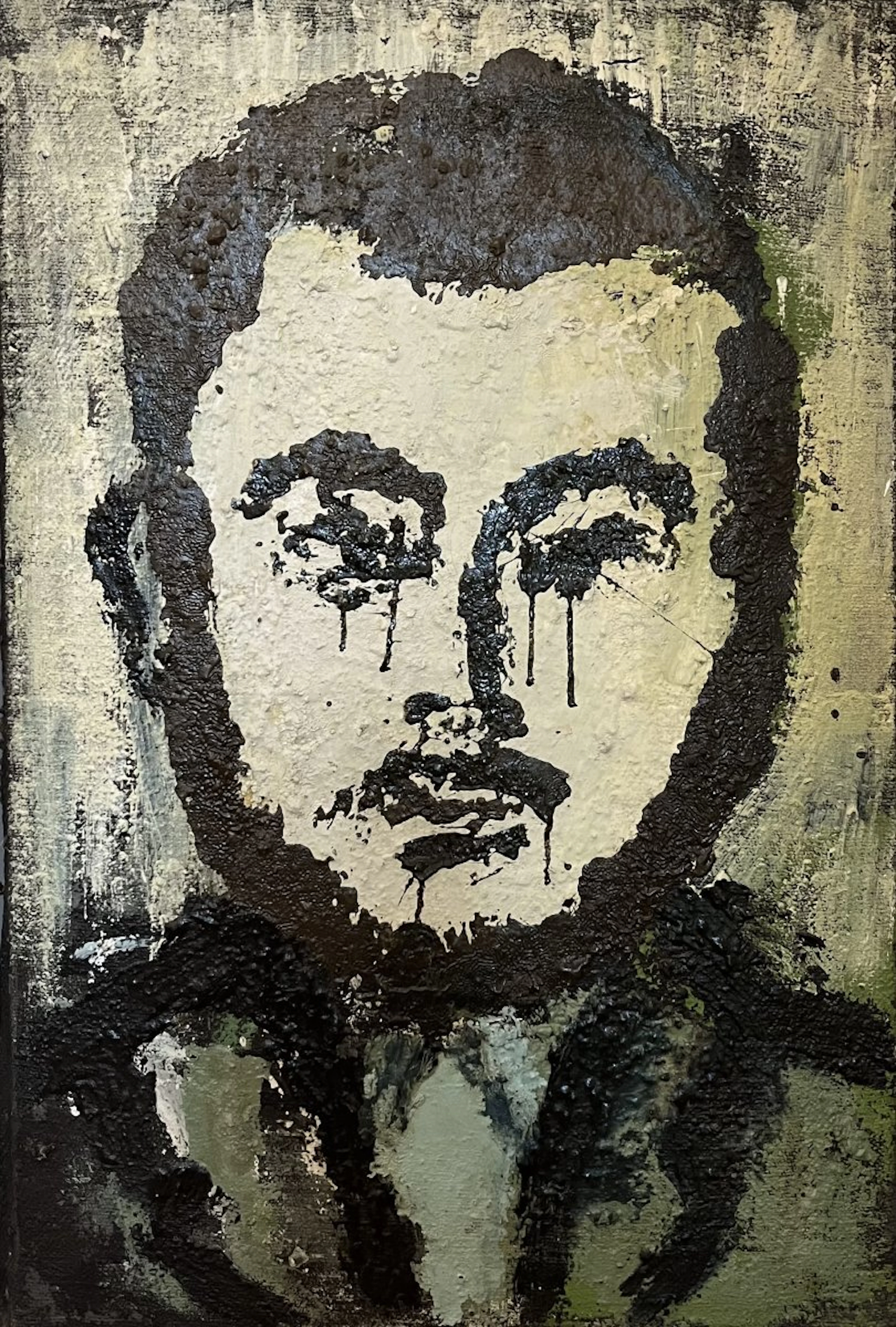 Bearded crying man by Joash Woodrow