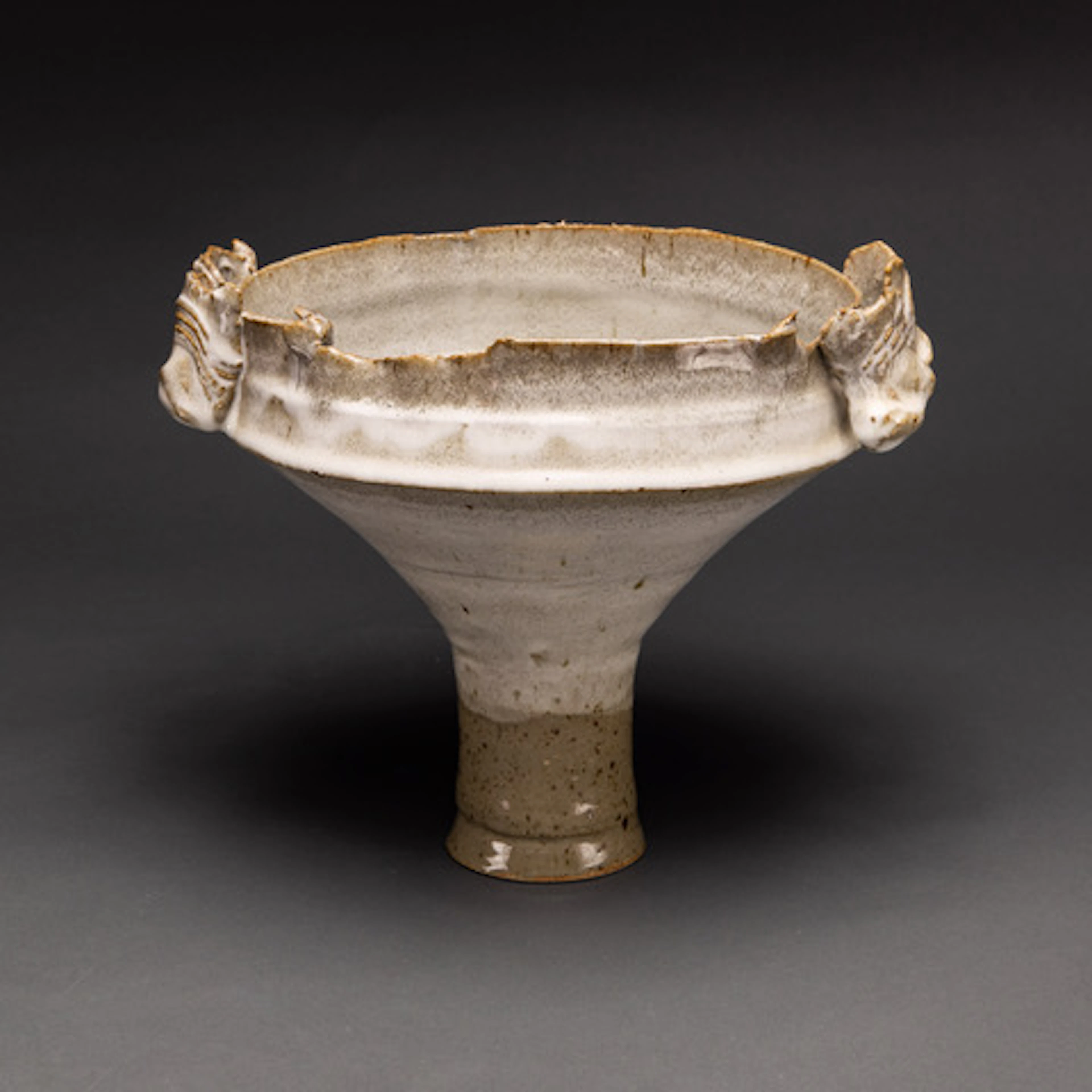 White tapered vessel by Colin Pearson