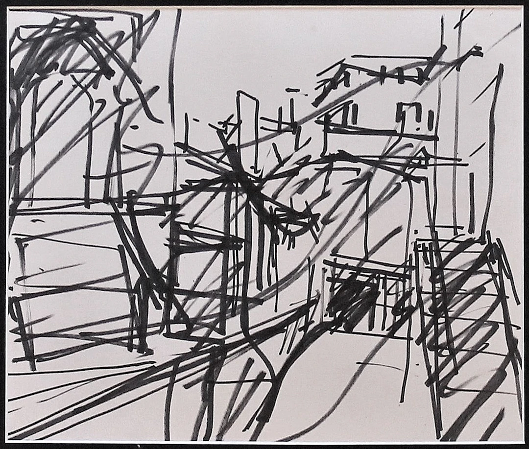 Study for "To the studios" by Frank Auerbach