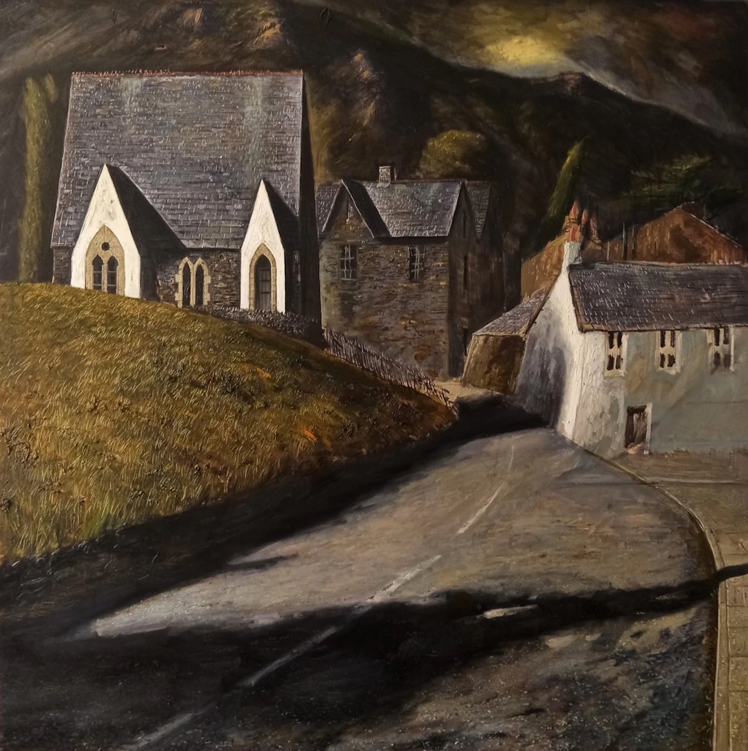 The village beneath the mountain by Stefan Orlowski