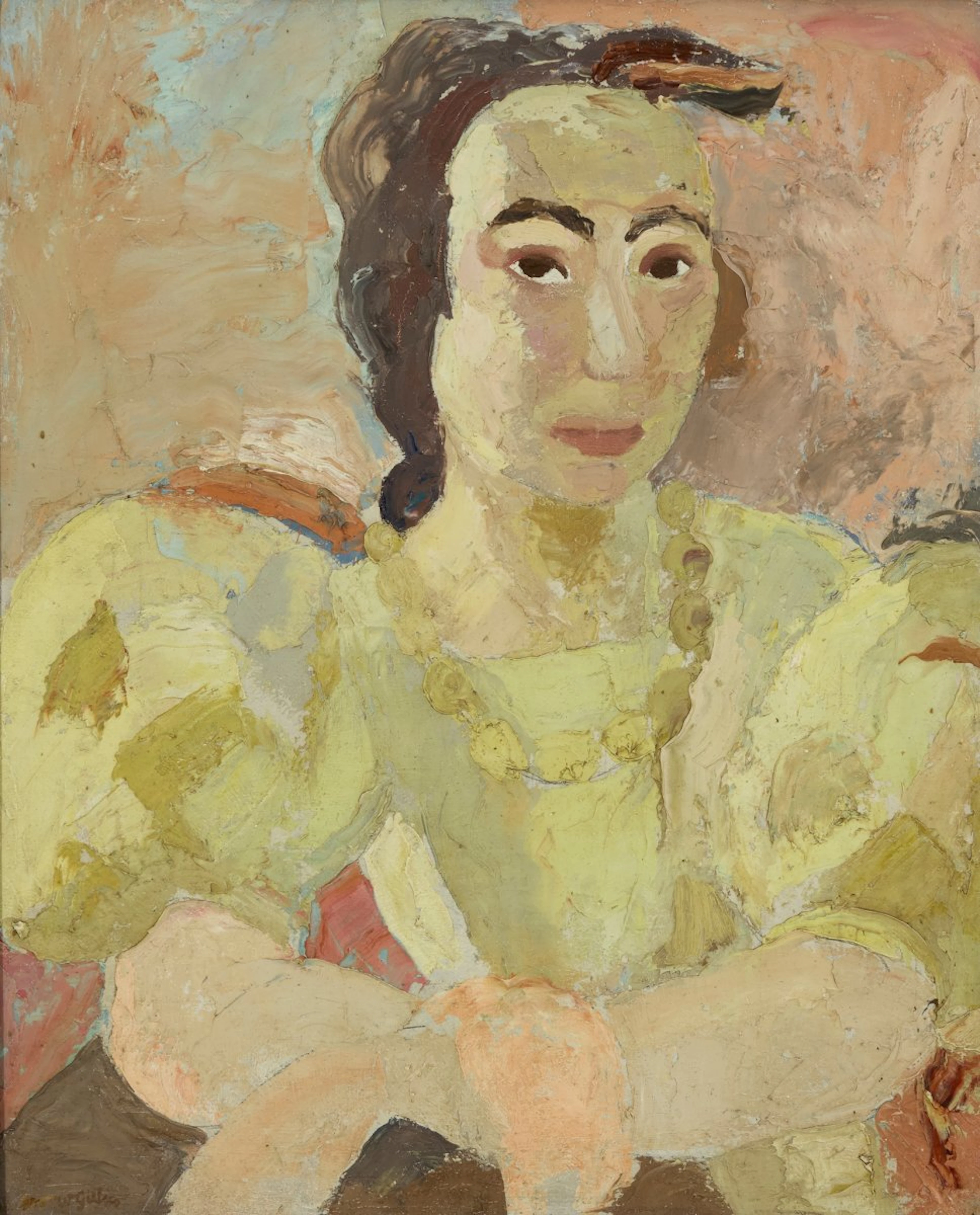 Portrait of the artist's sister, Emma Gillies - c 1932 by Sir William
