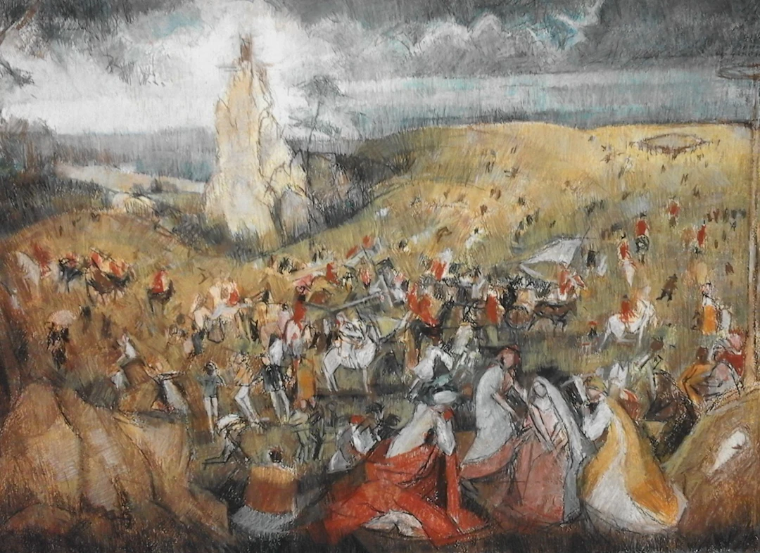 The road to Calvary i, after Bruegel by Jake Attree