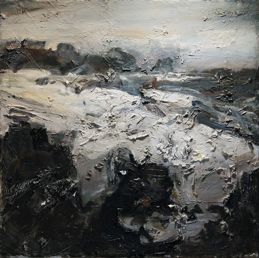 Coldingham Bay, storm by Alex Hain