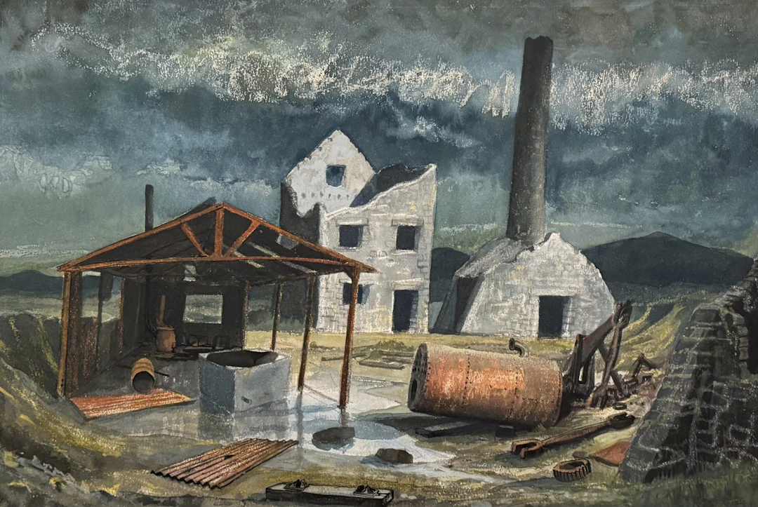 Tin Mine - c 1950 by Charles Oakley