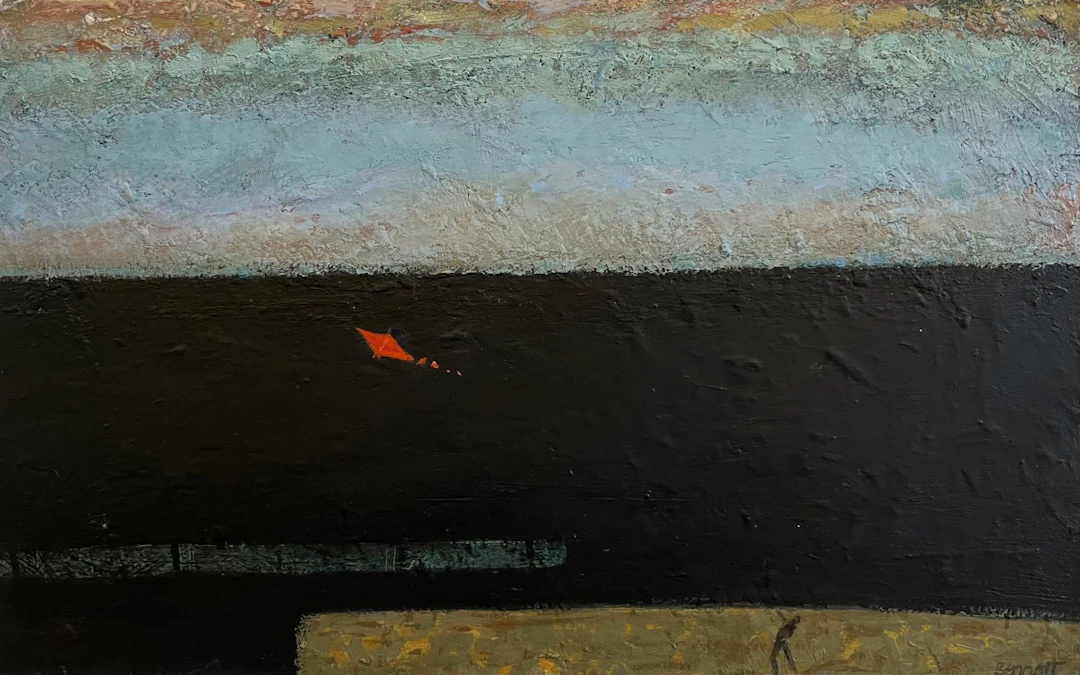 Black Sea 2, red kite series by Michael Bennett