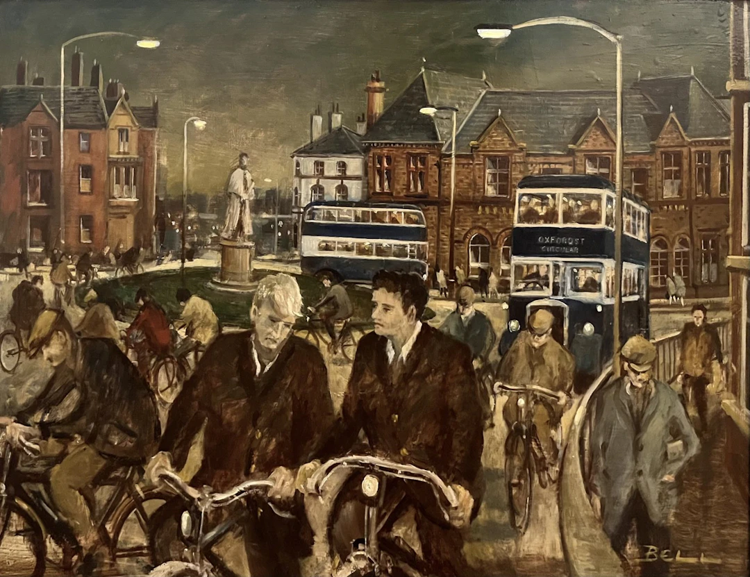 Cycling home from work, Barrow 1950s by Bill Bell