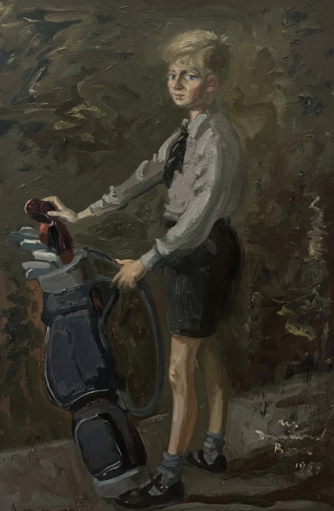 The artist's son by William Drummond Bone - 1959 by Mid-Century Modern