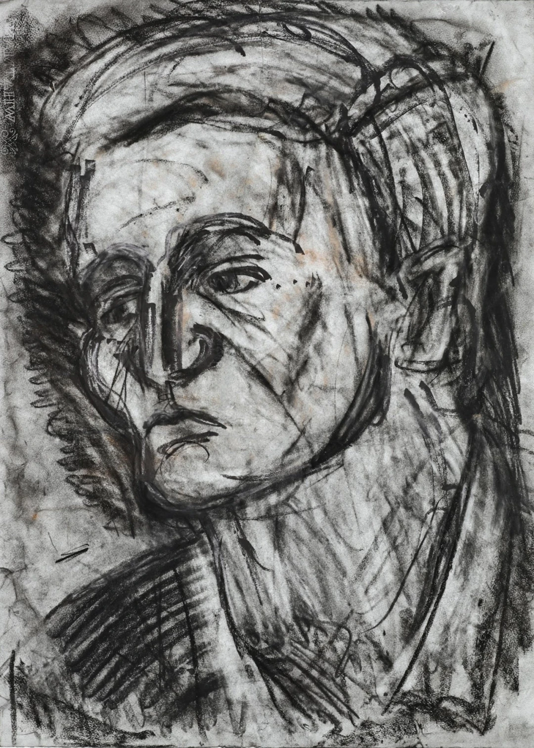 Head of John Lessore by Leon Kossoff