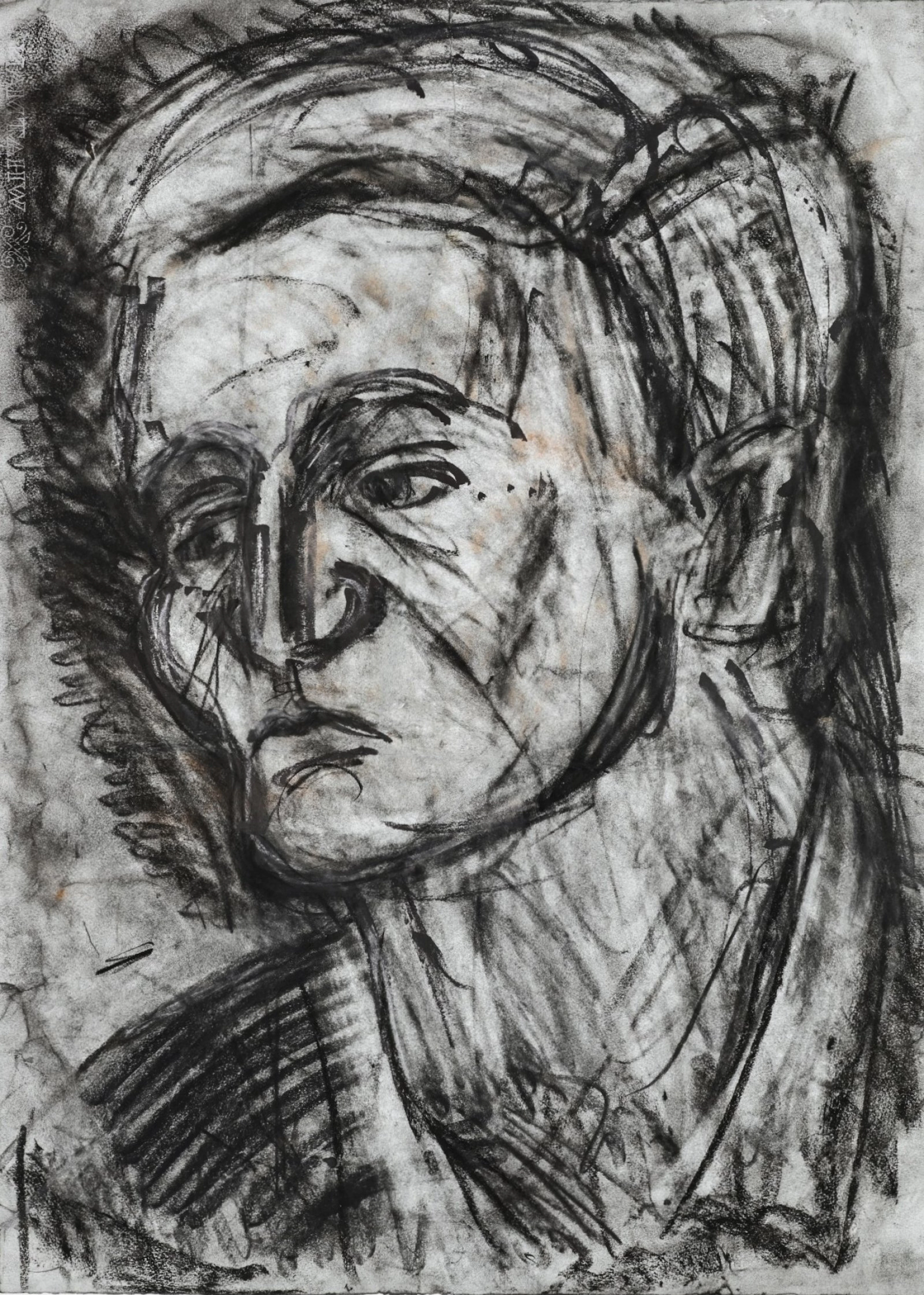 Head of John Lessore by Leon Kossoff