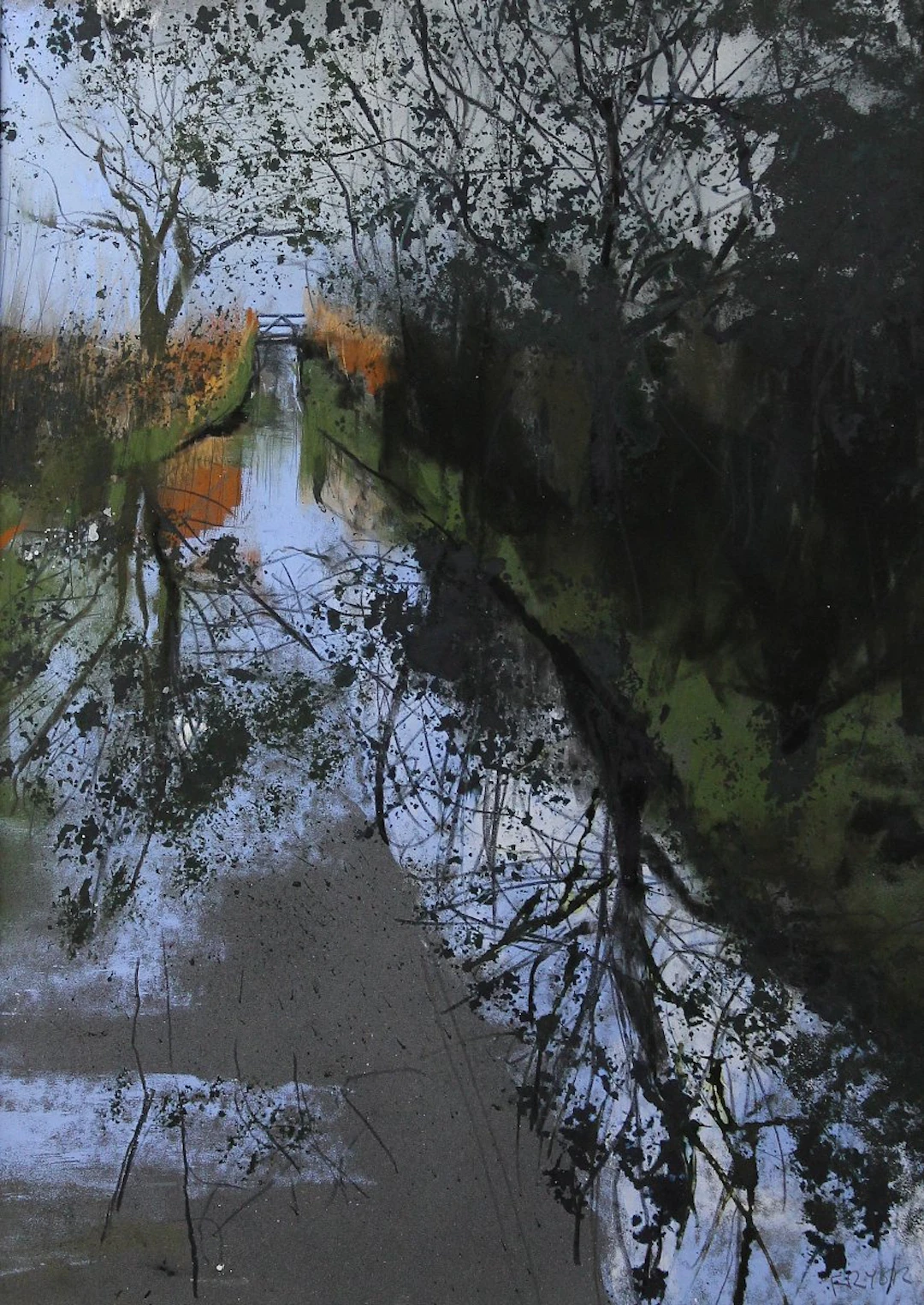 Flooded lonnin by Helen Fryer