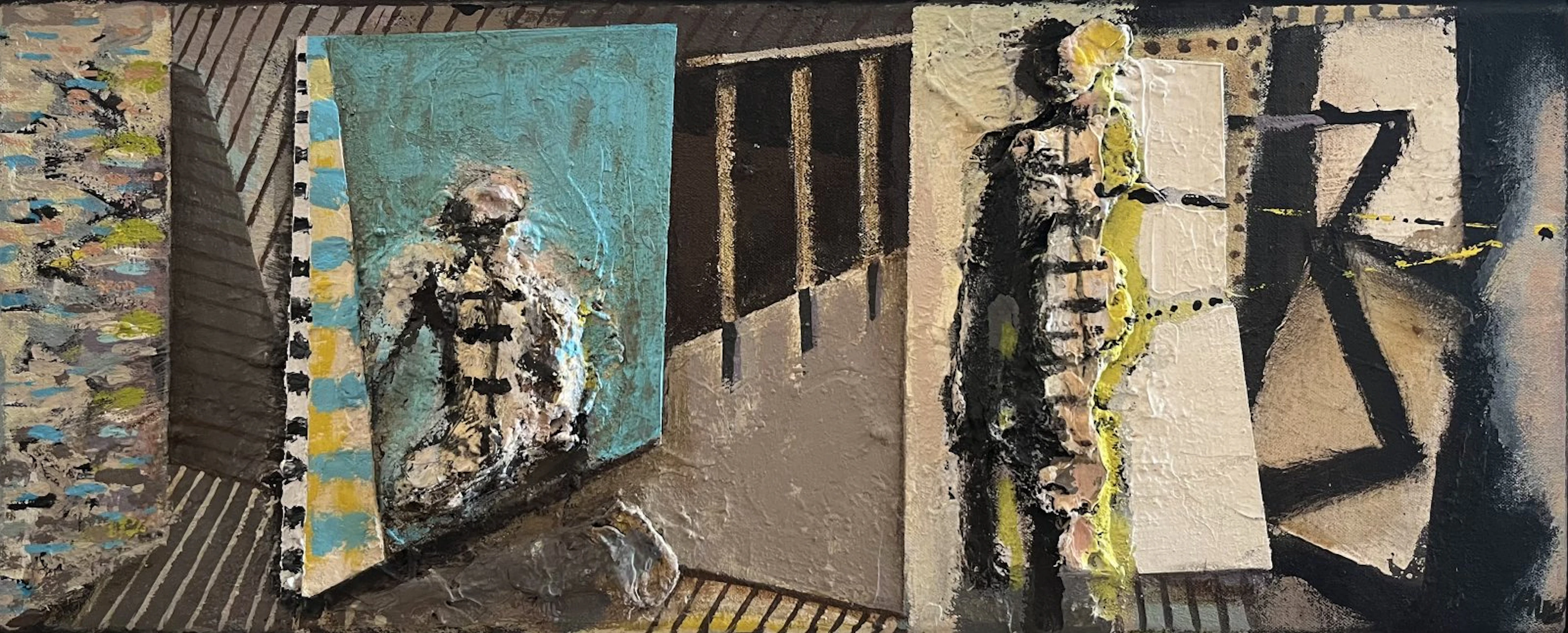 Artist model and painting - 1986-1995 by Anthony Whishaw (RA)