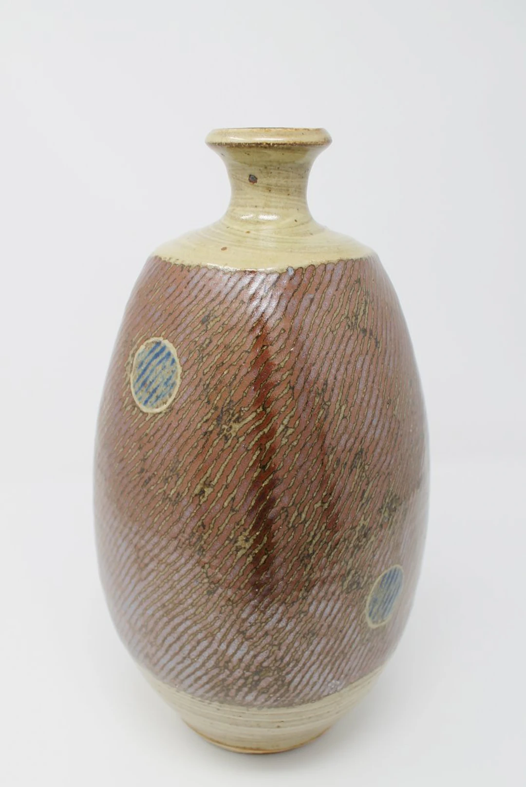 Paddled vase with iron and cobalt by William Plumptre