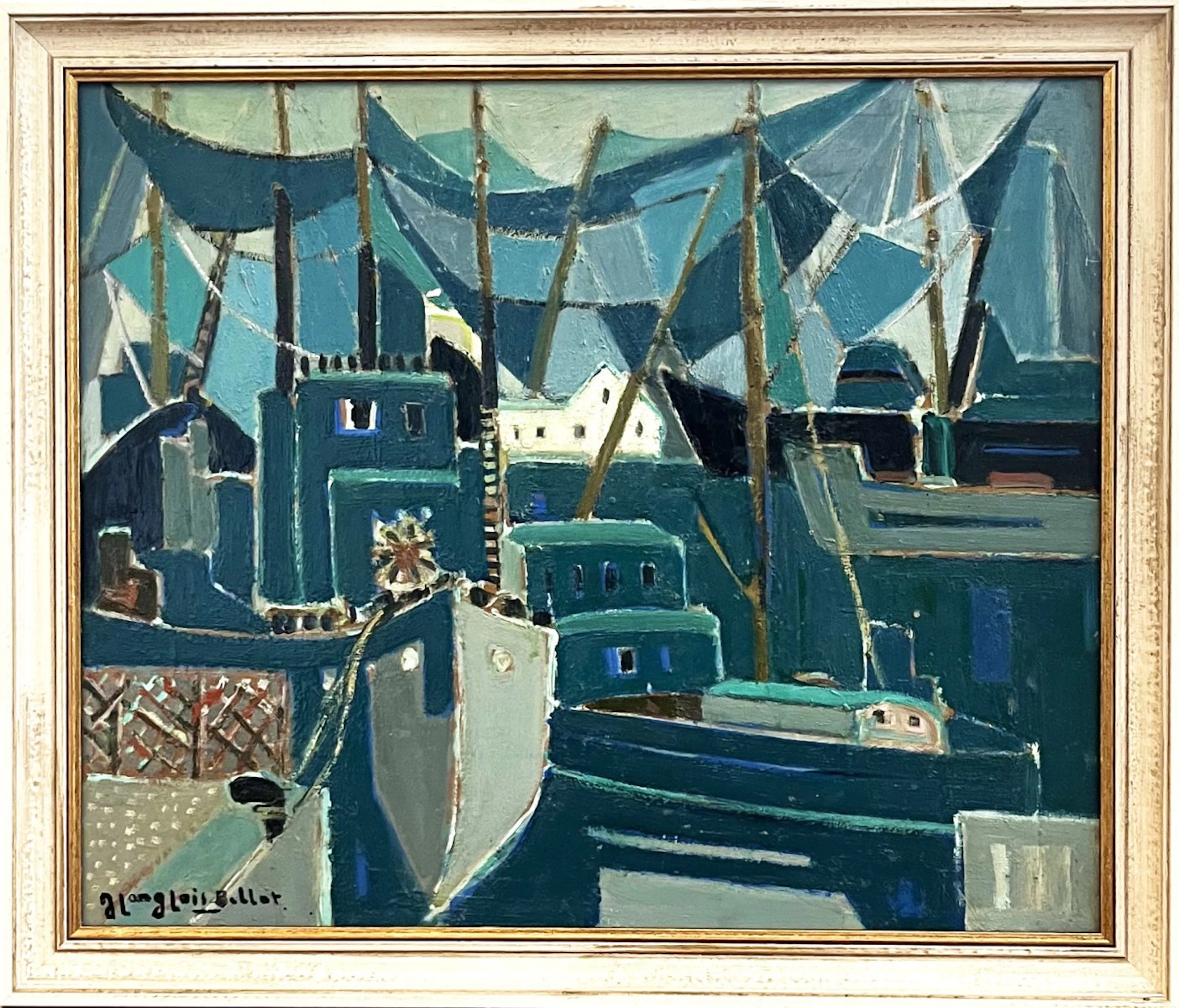 Harbour c 1950 by Jeanne Langlois-Bellot by Mid-Century Modern Alternatives