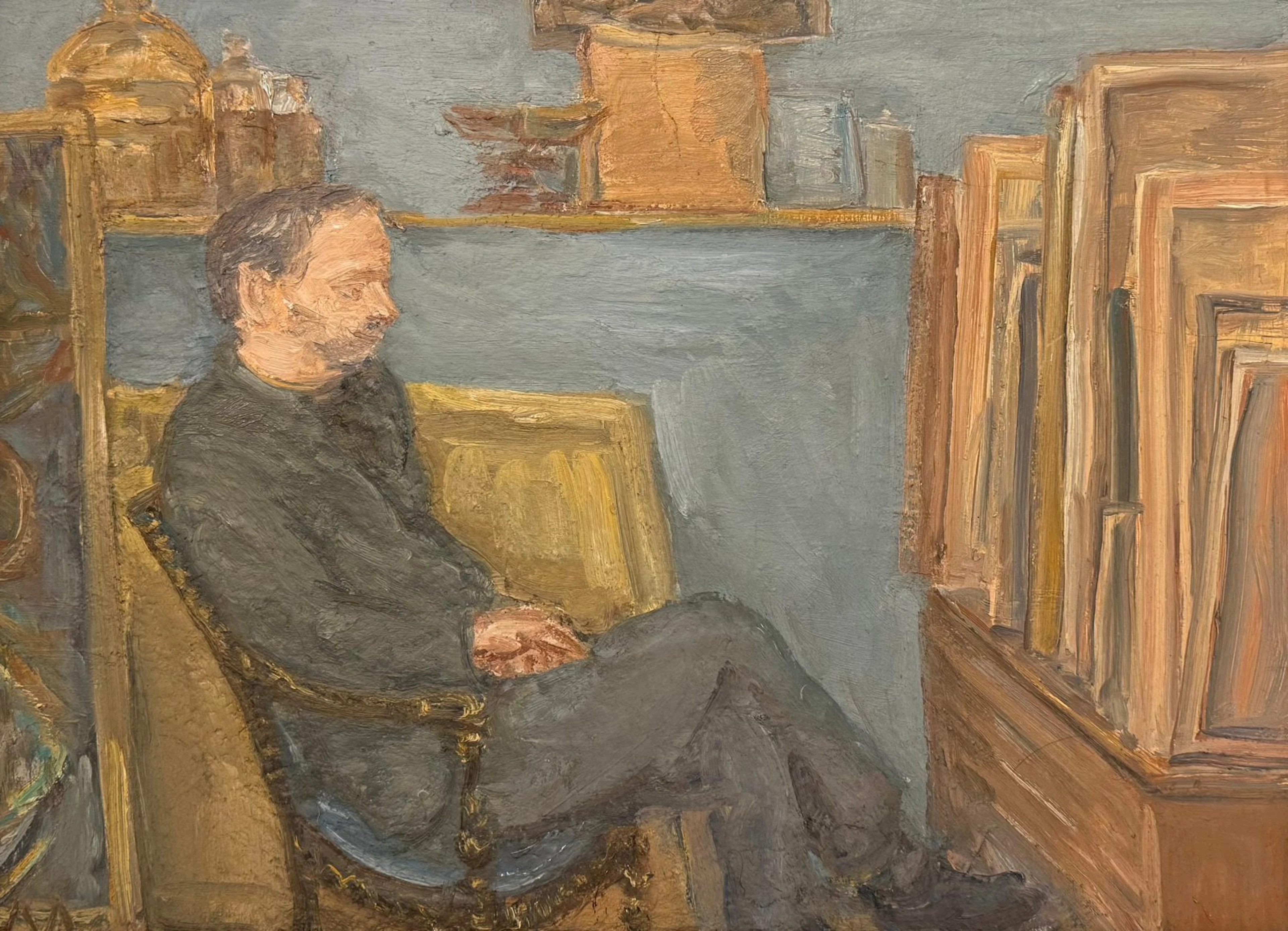 Portrait of Leon Kossoff - 1982 by John Lessore