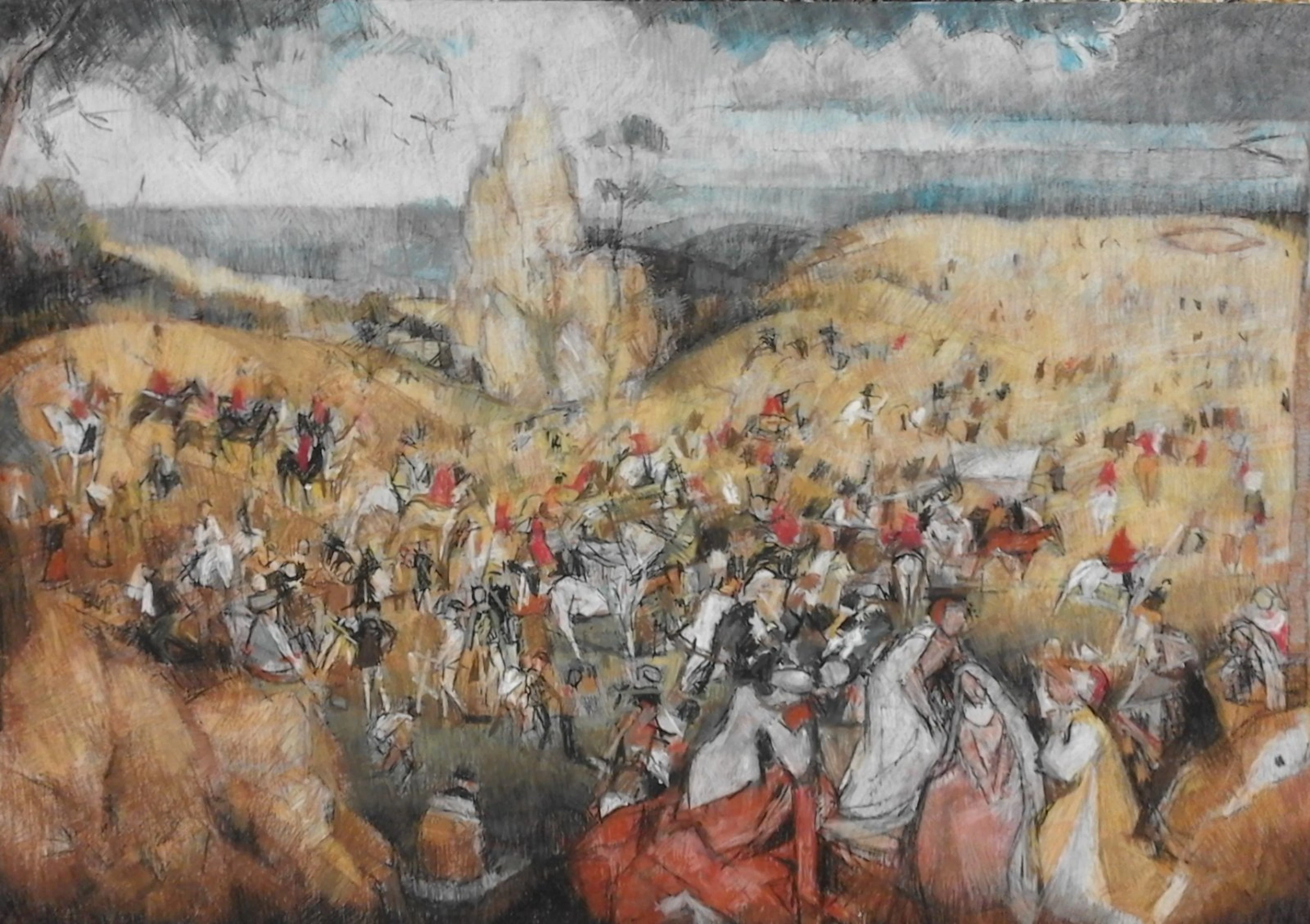 The road to Calvary ii, after Bruegel by Jake Attree