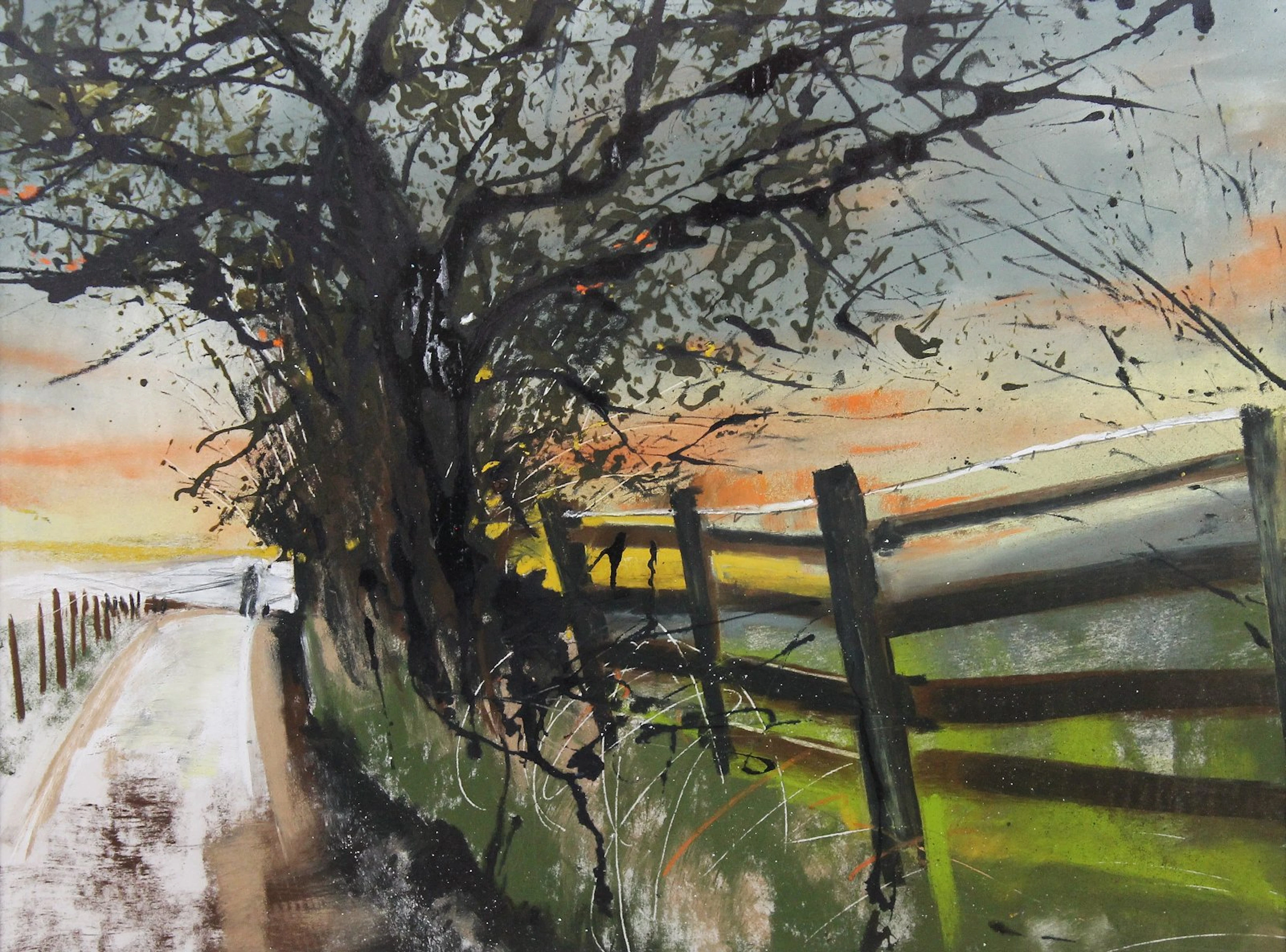 Richard and Mac walking in Aughertree lonnin by Helen Fryer